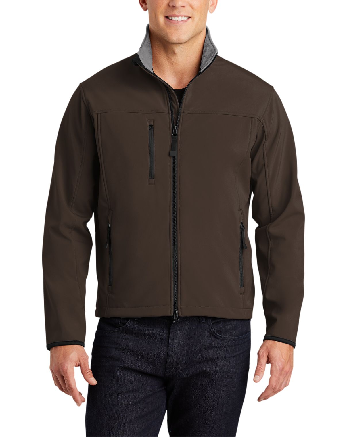 JustBlanks Men's Full-Zip Glacier Soft Shell Jacket - JBJ790 - Picture 4 of 6