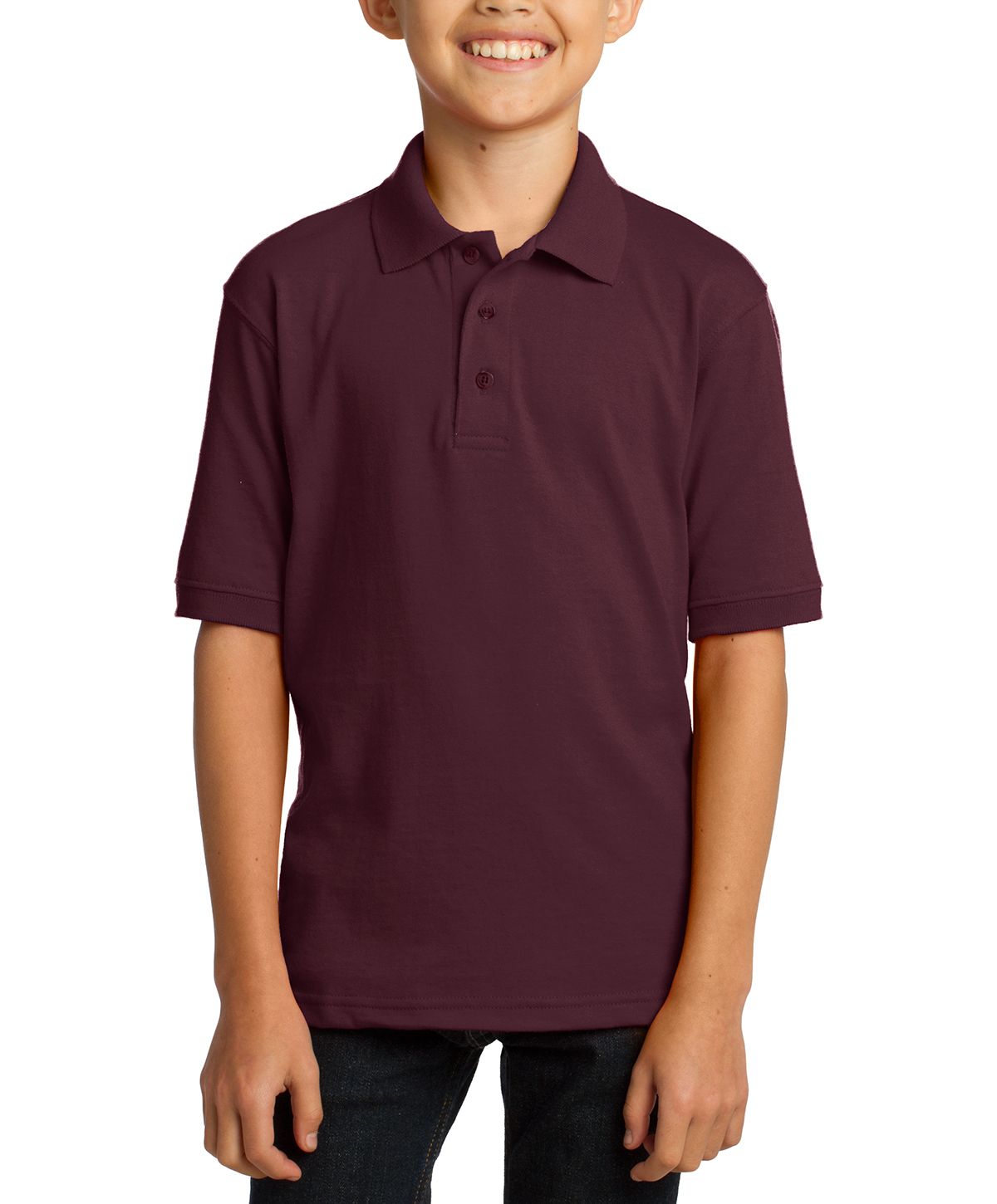 Just Blanks Youth Core Blend Jersey Knit Polo - JBKP55Y