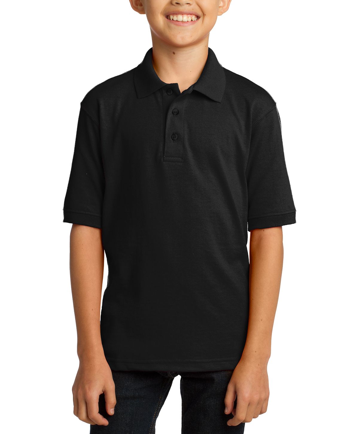 Just Blanks Youth Core Blend Jersey Knit Polo - JBKP55Y