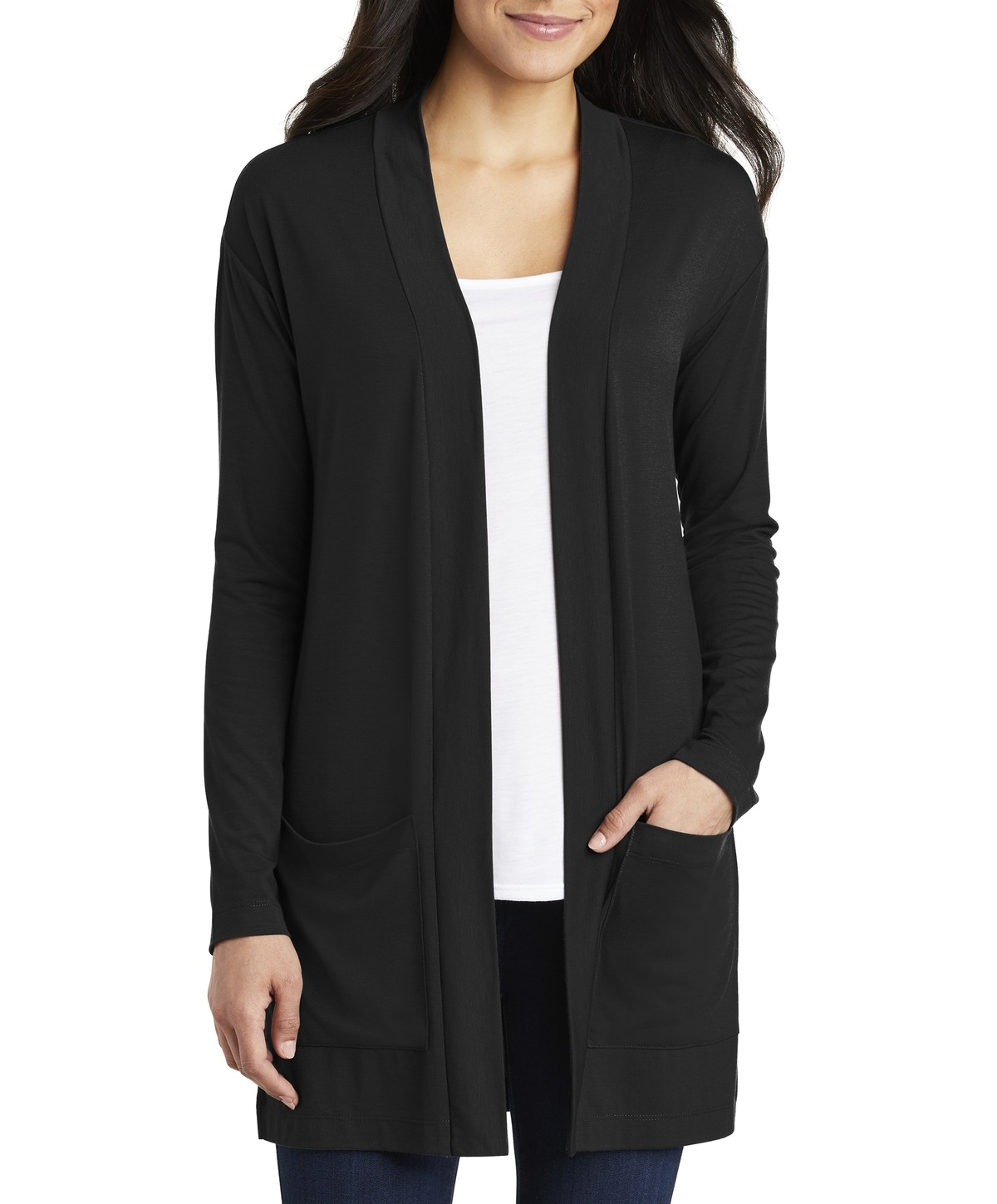 JustBlanks Women's Concept Long Pocket Cardigan - JBLK5434 - Picture 2 of 3