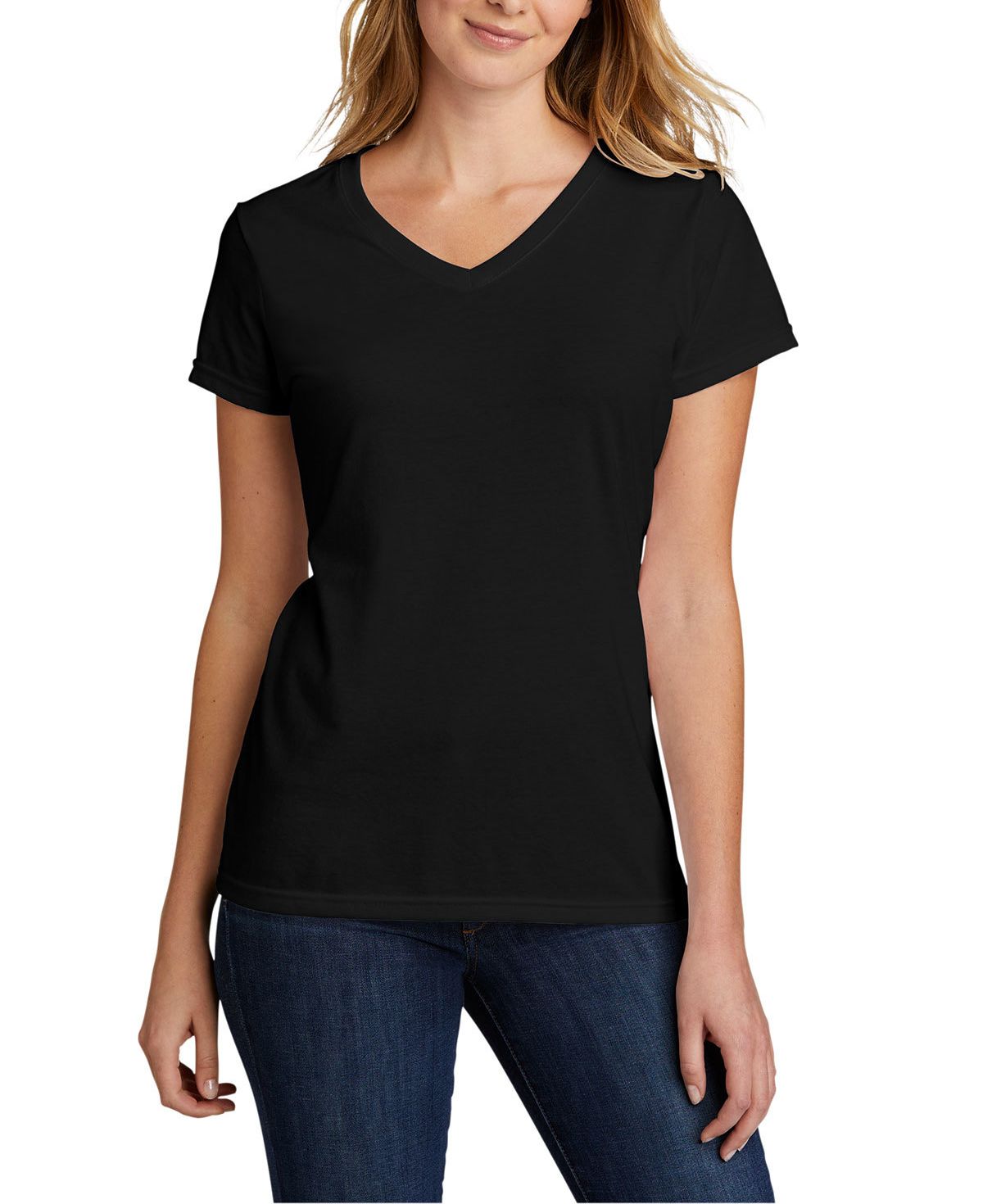Just Blanks Women’s Tri-Blend V-Neck Tee T-Shirt – JBLPC330V