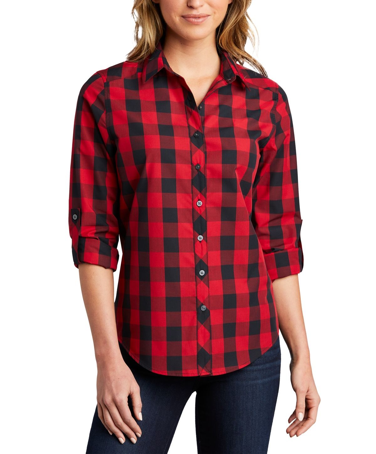 JustBlanks Women's Plaid Button Down Shirt - JBLW670 | eBay