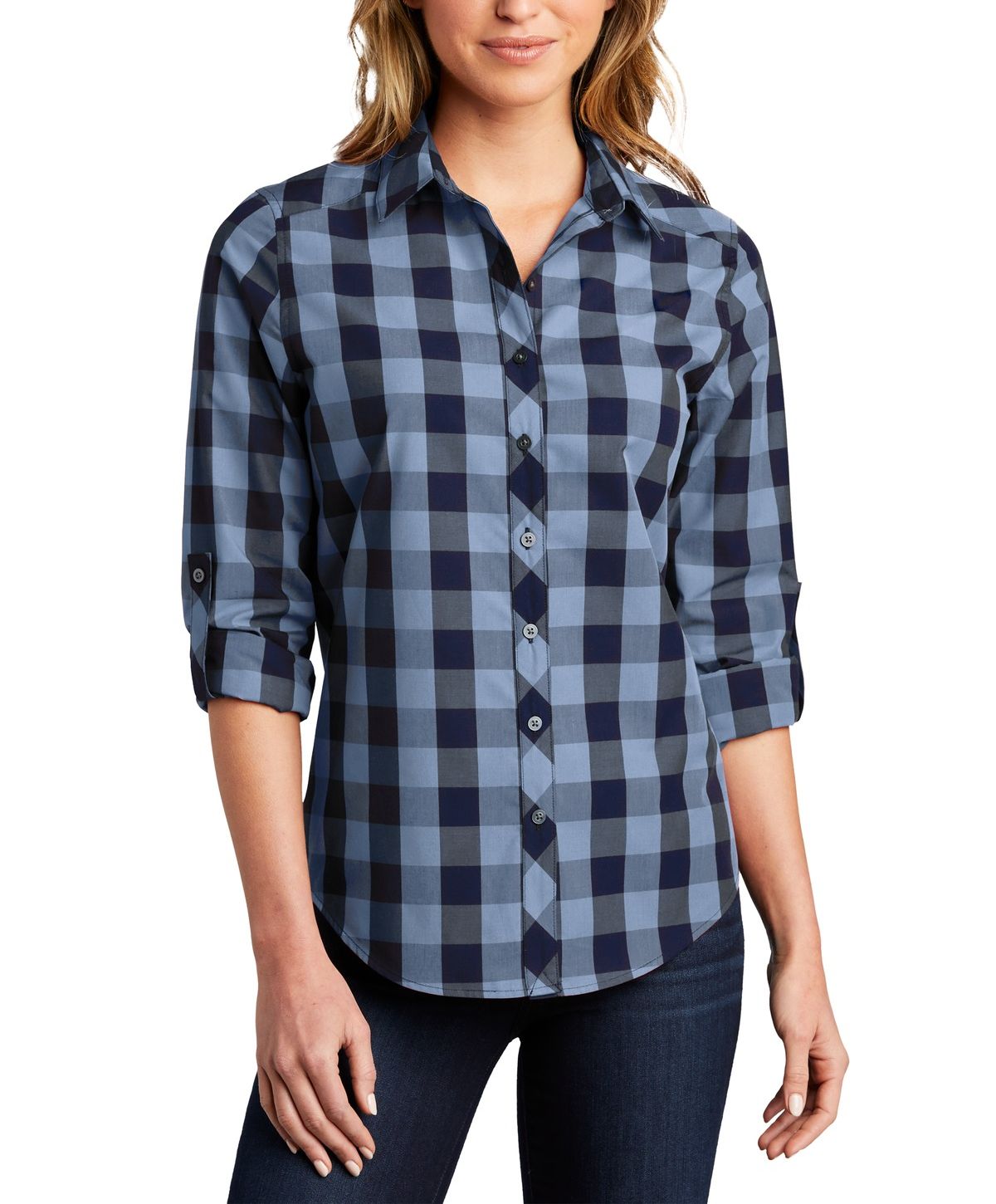 しゃつ JustBlanks Women's Plaid Button Down Shirt - JBLW670 | eBay