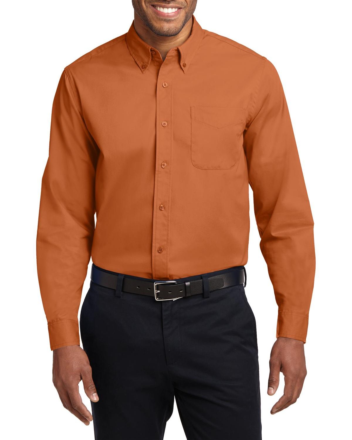 JustBlanks Men's Tall Comfortable Easy Care Long Sleeve Dress Shirt - JBTLS608 - Picture 22 of 25