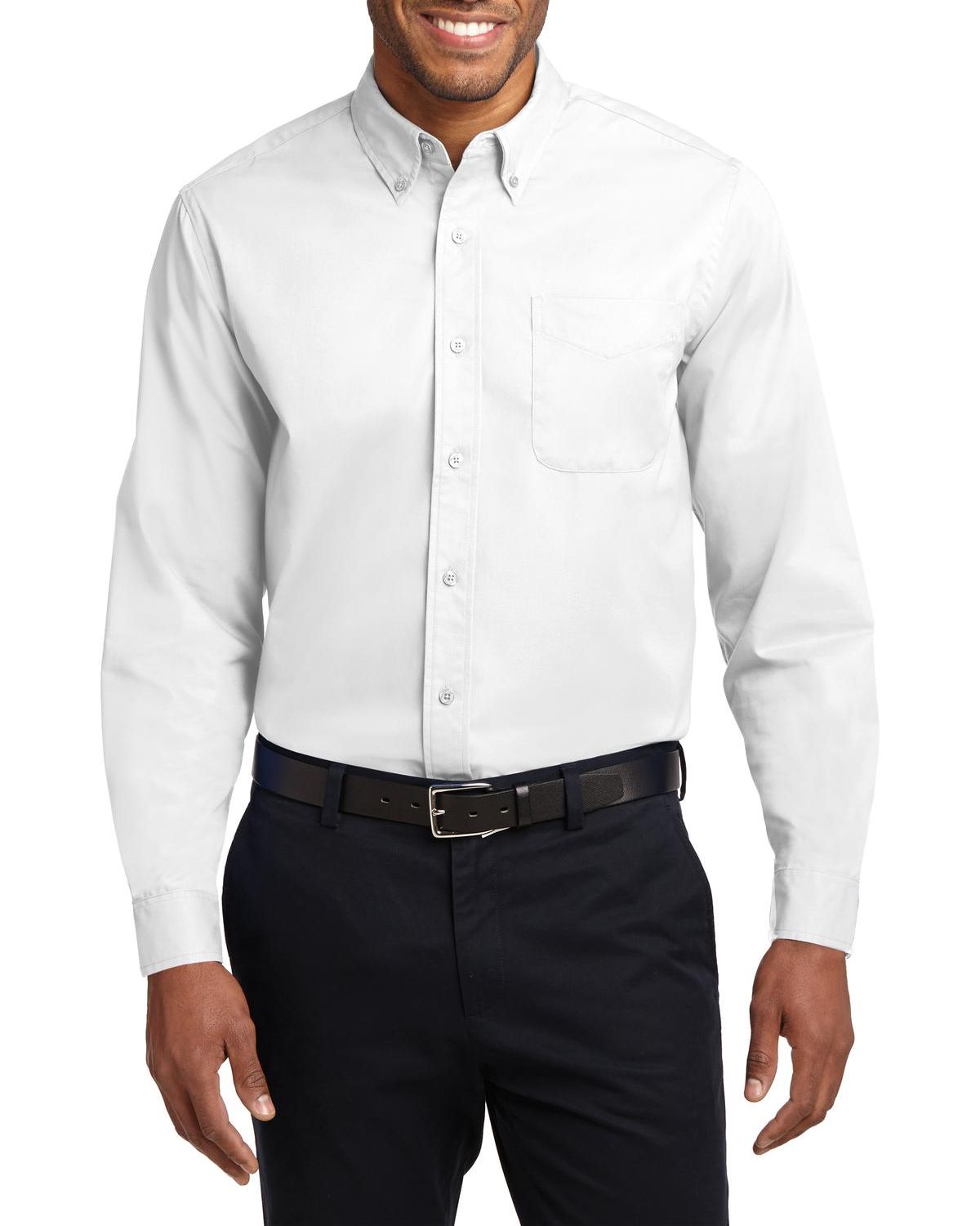 JustBlanks Men's Tall Comfortable Easy Care Long Sleeve Dress Shirt - JBTLS608 - Picture 24 of 25