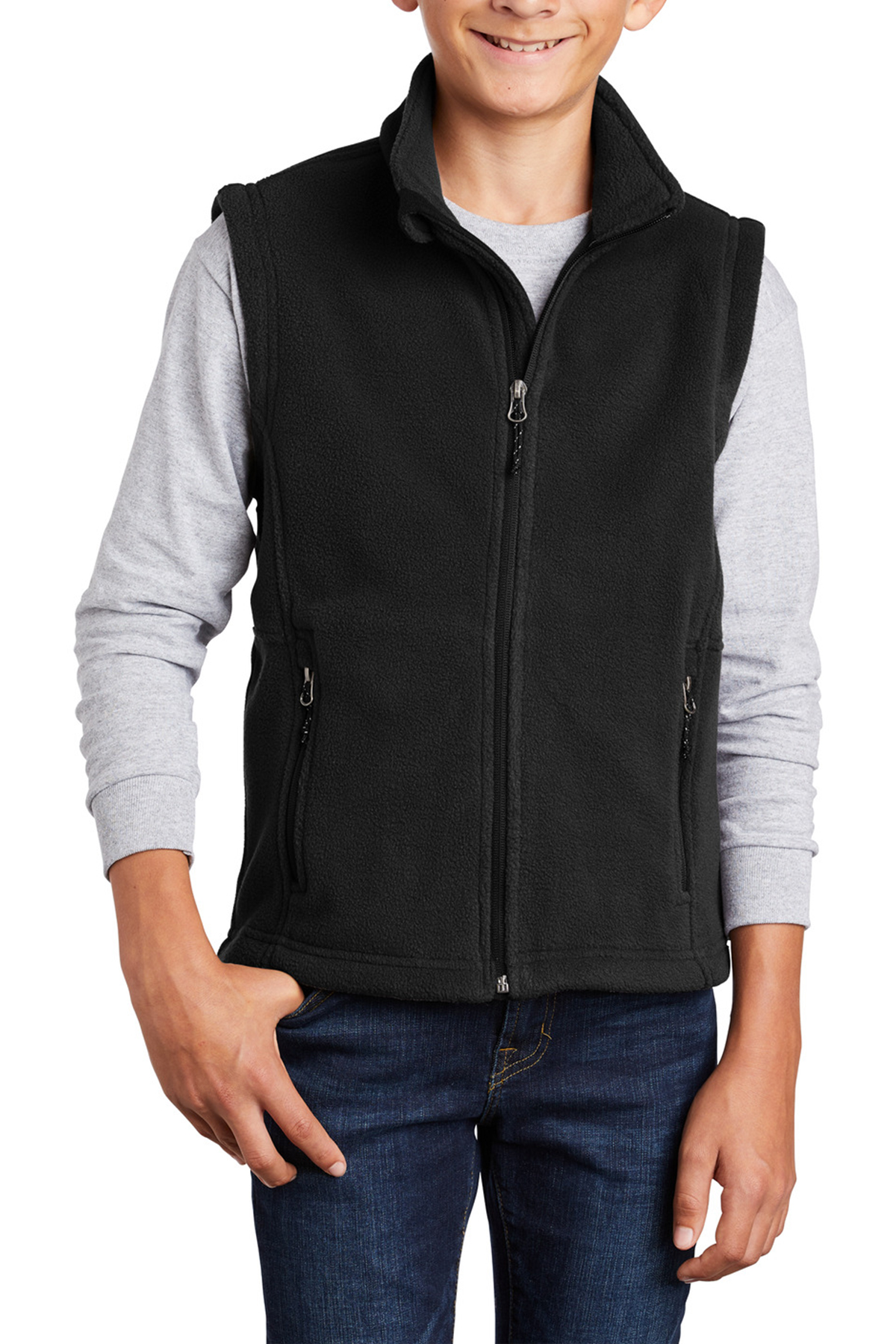 JustBlanks Unisex Adult Super Soft Sleeveless Midweight Fleece Vest - JBY219 - Picture 2 of 4