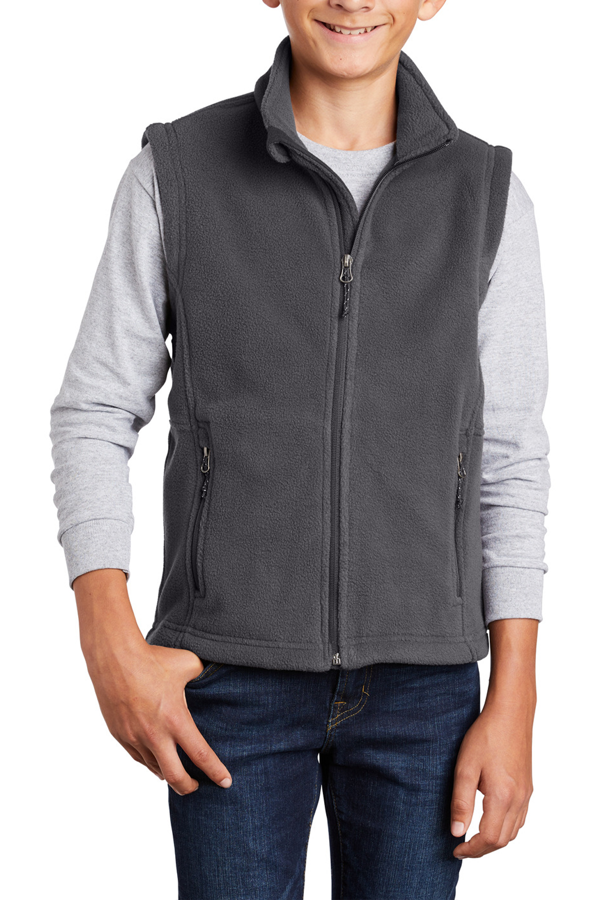 JustBlanks Unisex Adult Super Soft Sleeveless Midweight Fleece Vest - JBY219 - Picture 3 of 4