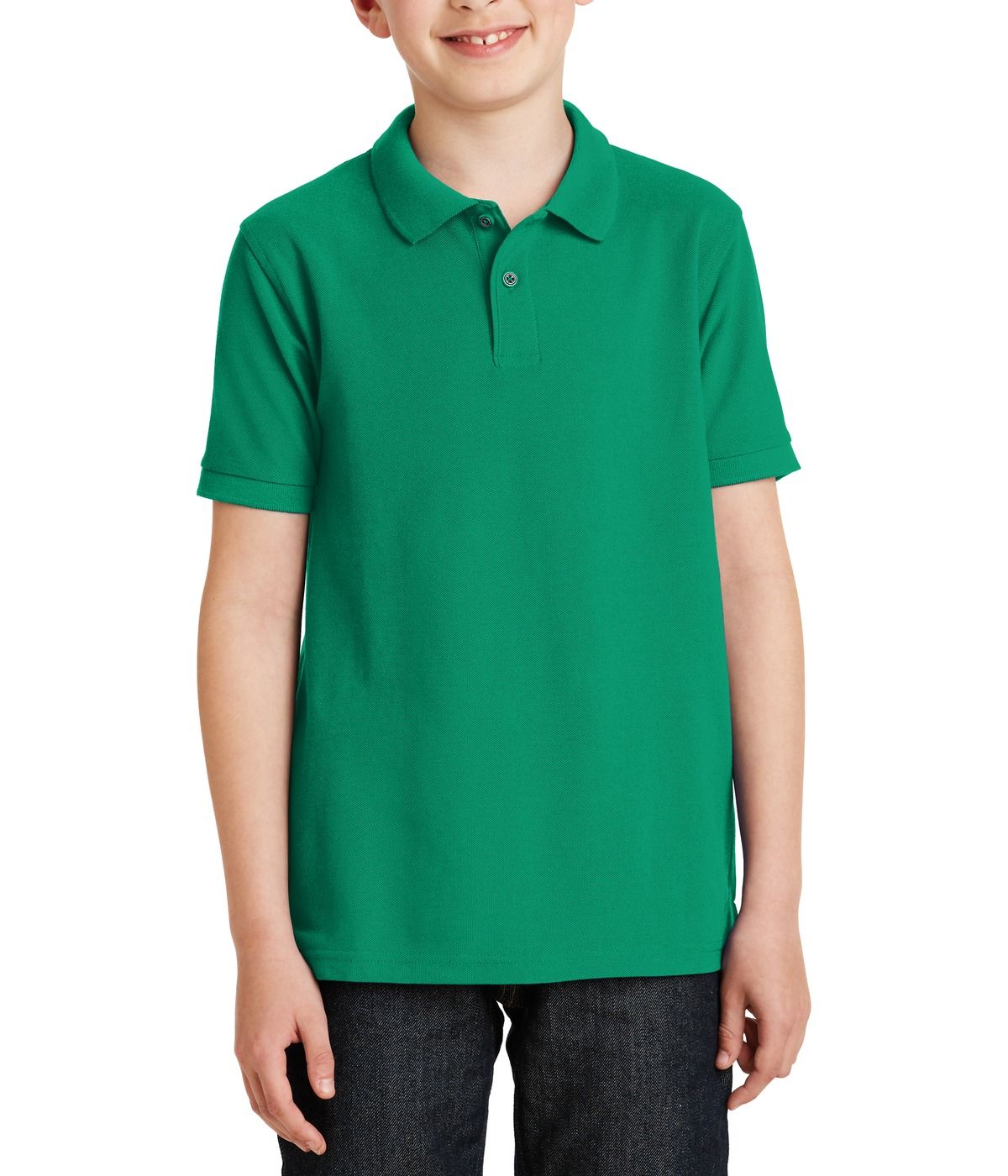 JustBlanks Youth Comfortable Classic Silk Touch Pique Polo Shirt - JBY500 - Picture 7 of 14