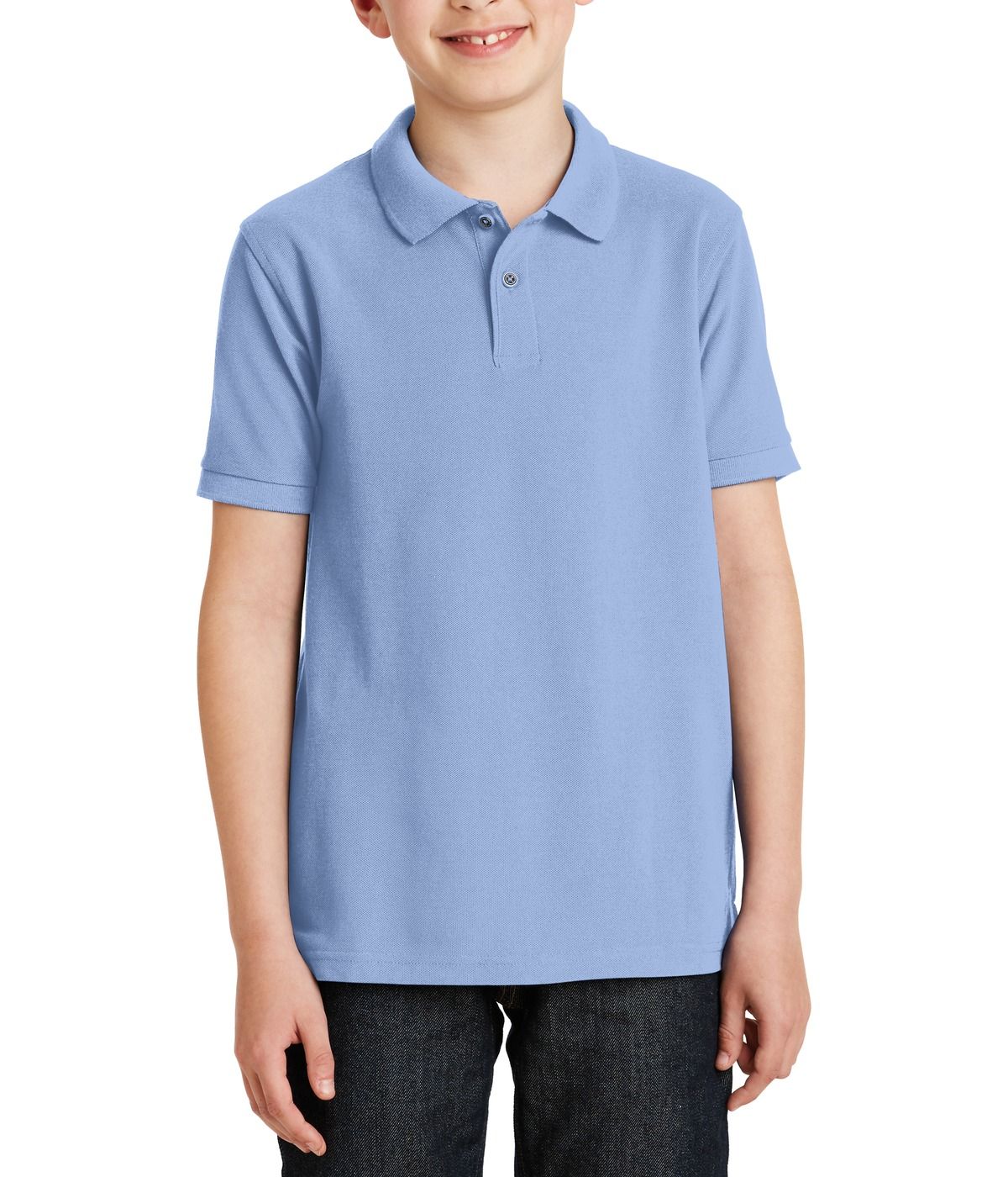 JustBlanks Youth Comfortable Classic Silk Touch Pique Polo Shirt - JBY500 - Picture 8 of 14
