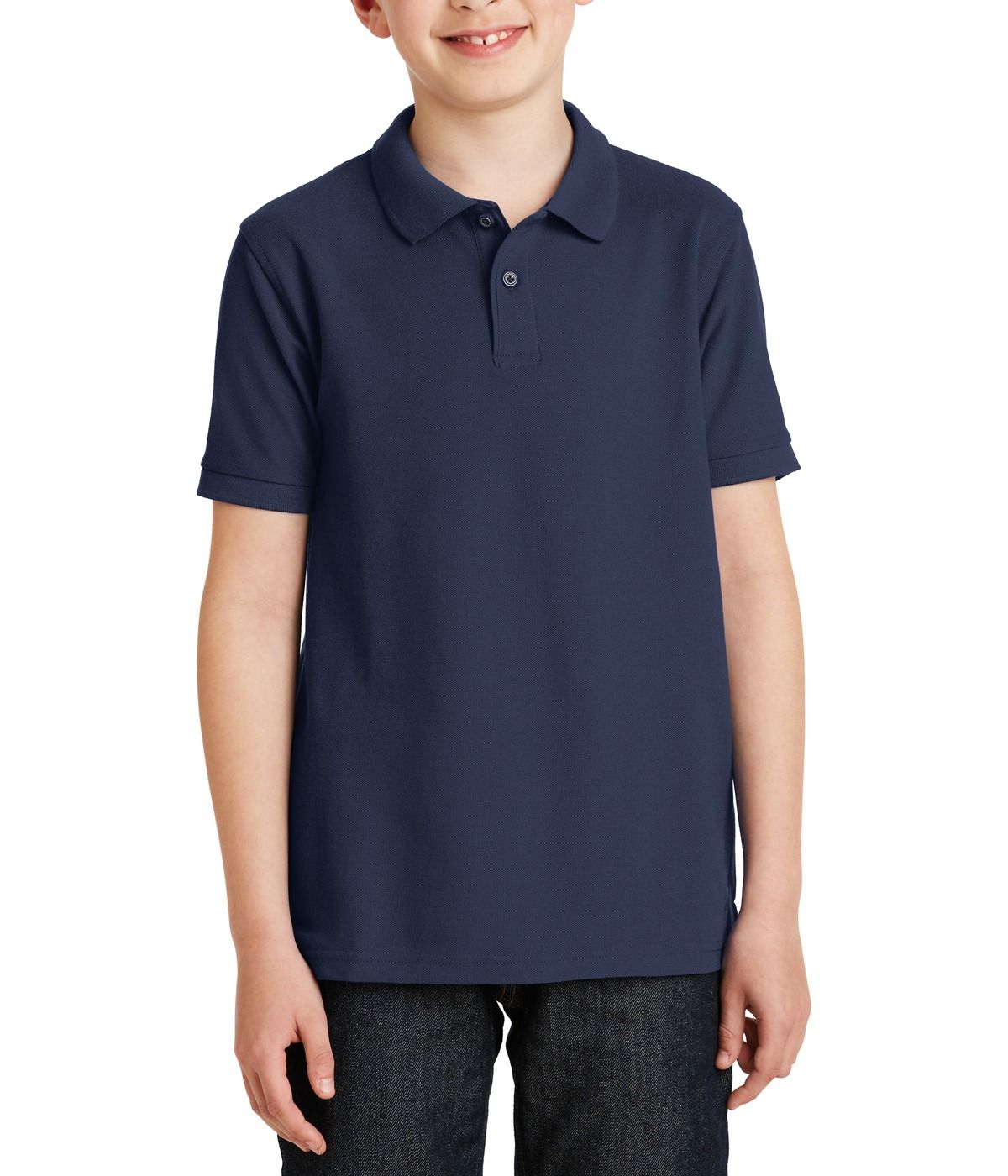 JustBlanks Youth Comfortable Classic Silk Touch Pique Polo Shirt - JBY500 - Picture 11 of 14