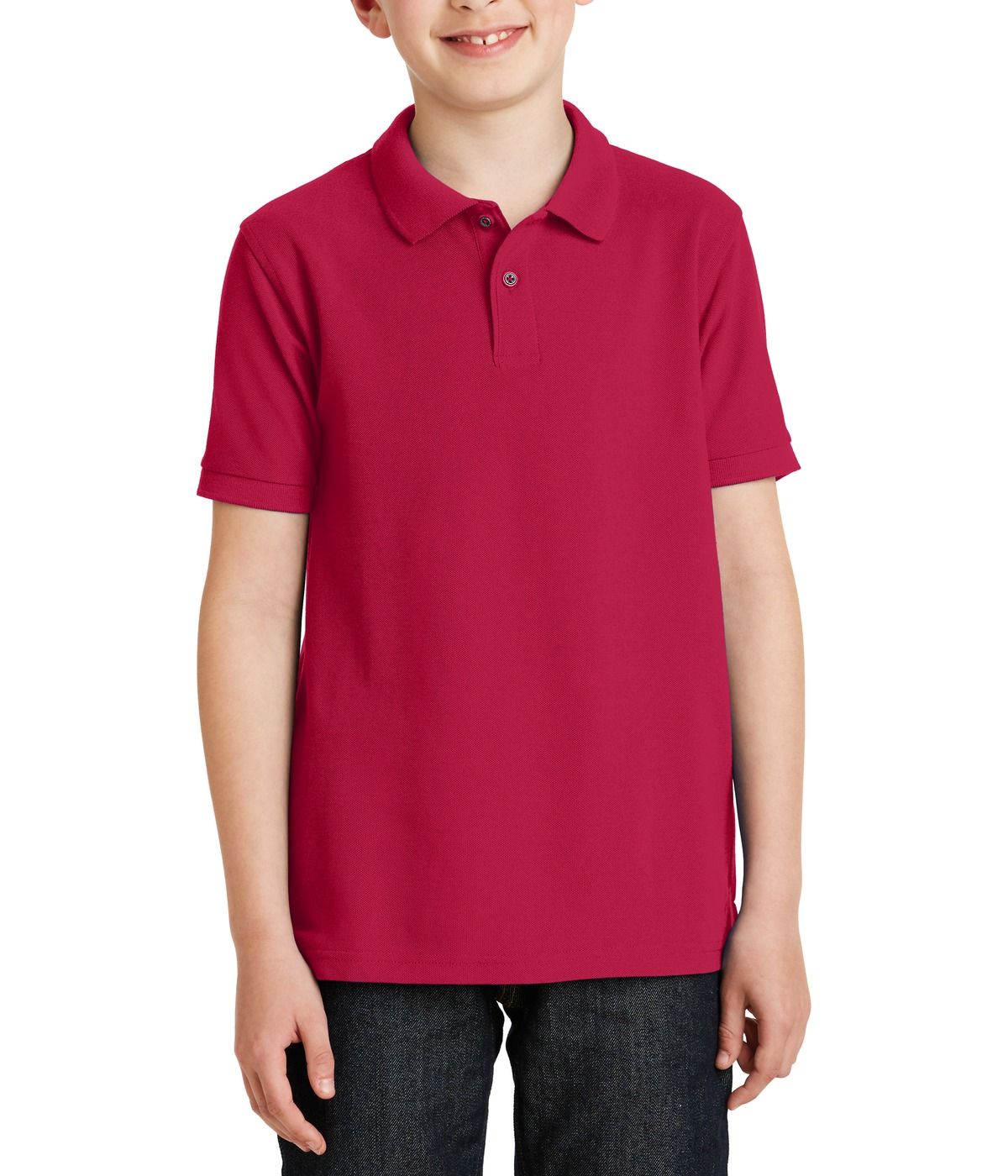 JustBlanks Youth Comfortable Classic Silk Touch Pique Polo Shirt - JBY500 - Picture 12 of 14