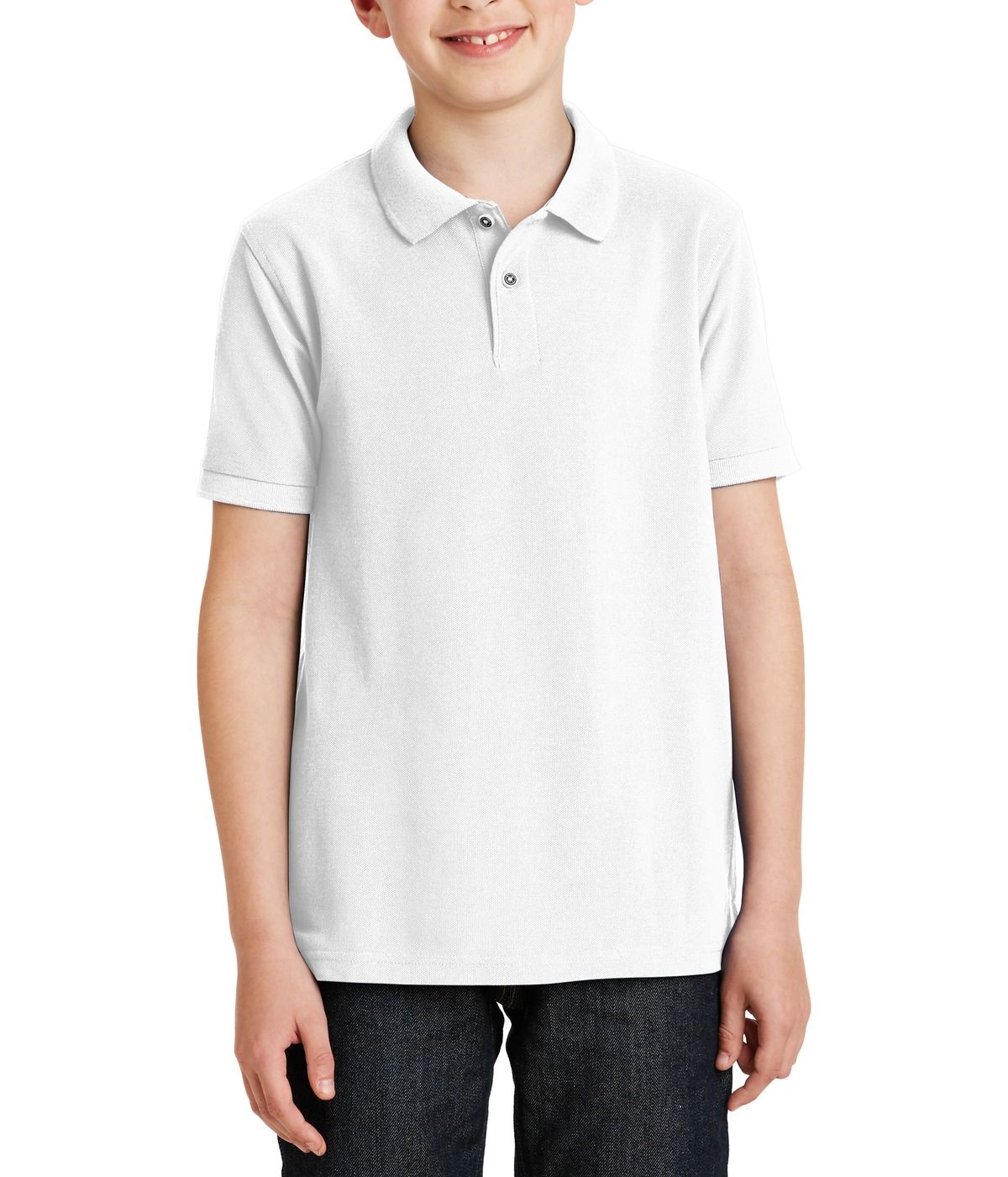 JustBlanks Youth Comfortable Classic Silk Touch Pique Polo Shirt - JBY500 - Picture 14 of 14