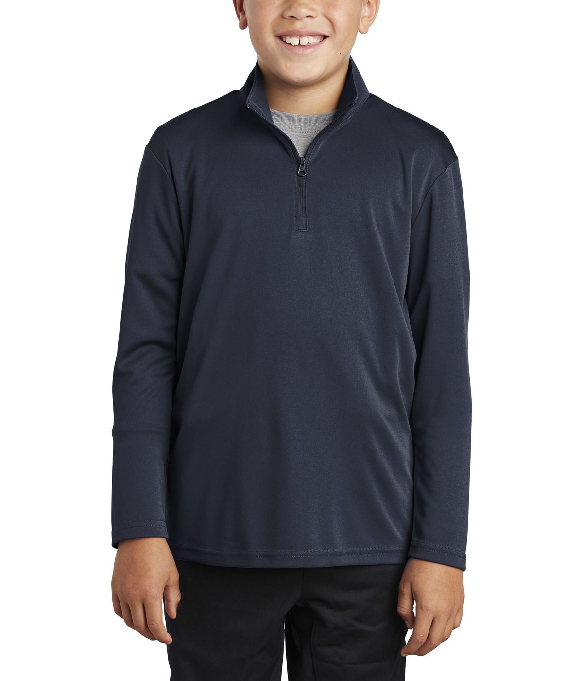 JustBlanks Youth 100% Polyester Competitor Quarter-Zip Pullover - JBYST357 - Picture 5 of 6