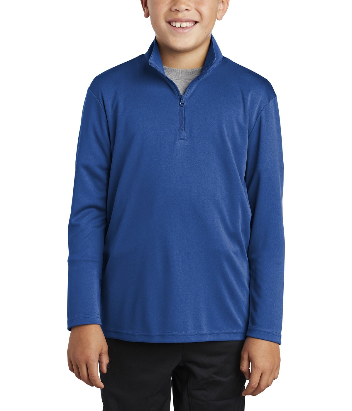 JustBlanks Youth 100% Polyester Competitor Quarter-Zip Pullover - JBYST357 - Picture 6 of 6
