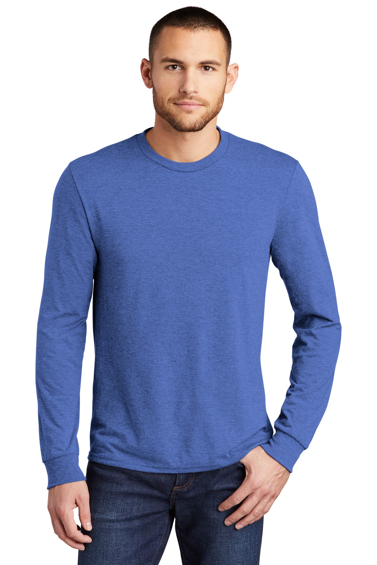 District DM132 Men's Ring Spun Perfect Tri Tee Stylish T-Shirt - Pack Of 2 - Picture 12 of 13