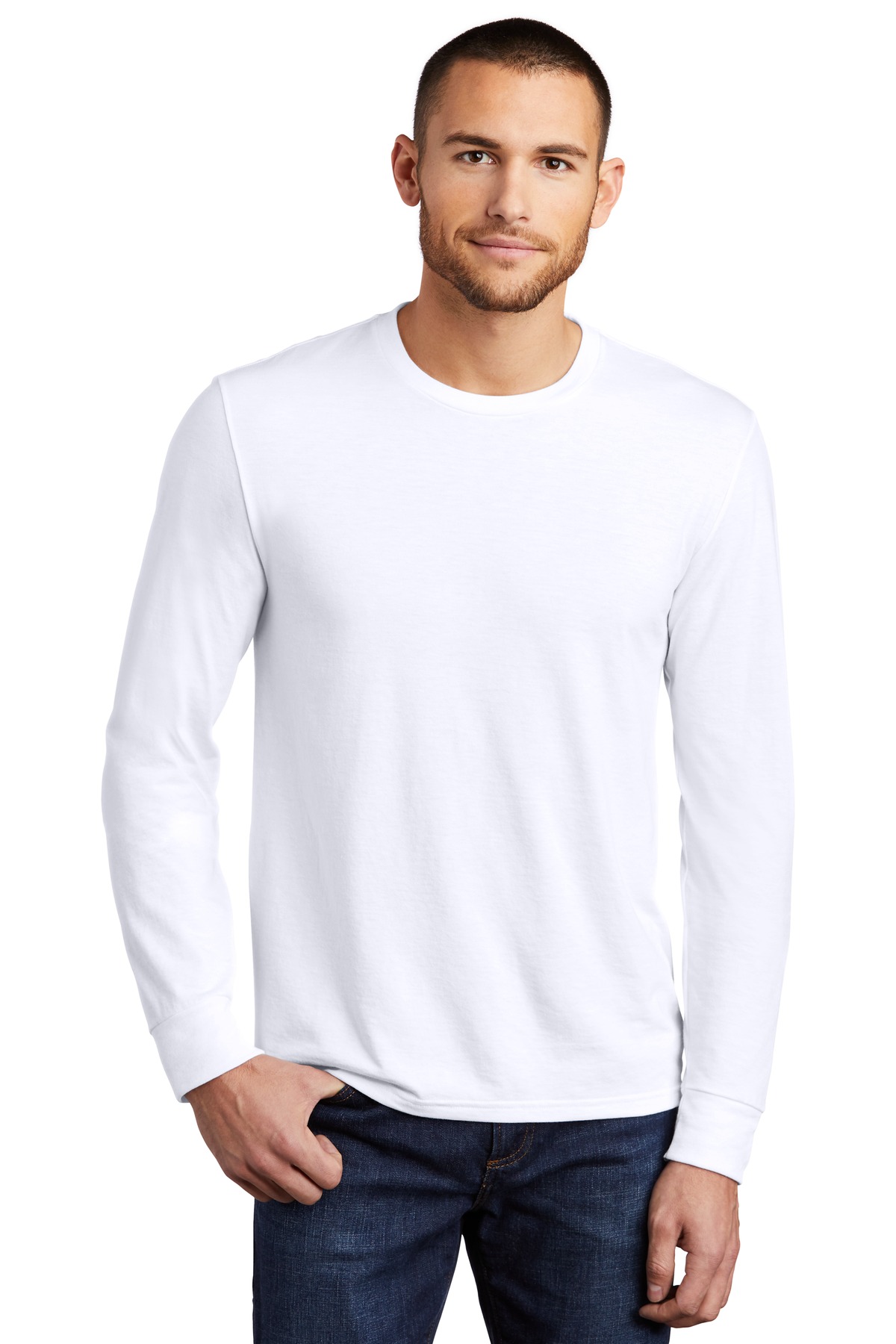 District DM132 Men's Ring Spun Perfect Tri Tee Stylish T-Shirt - Pack Of 2 - Picture 13 of 13