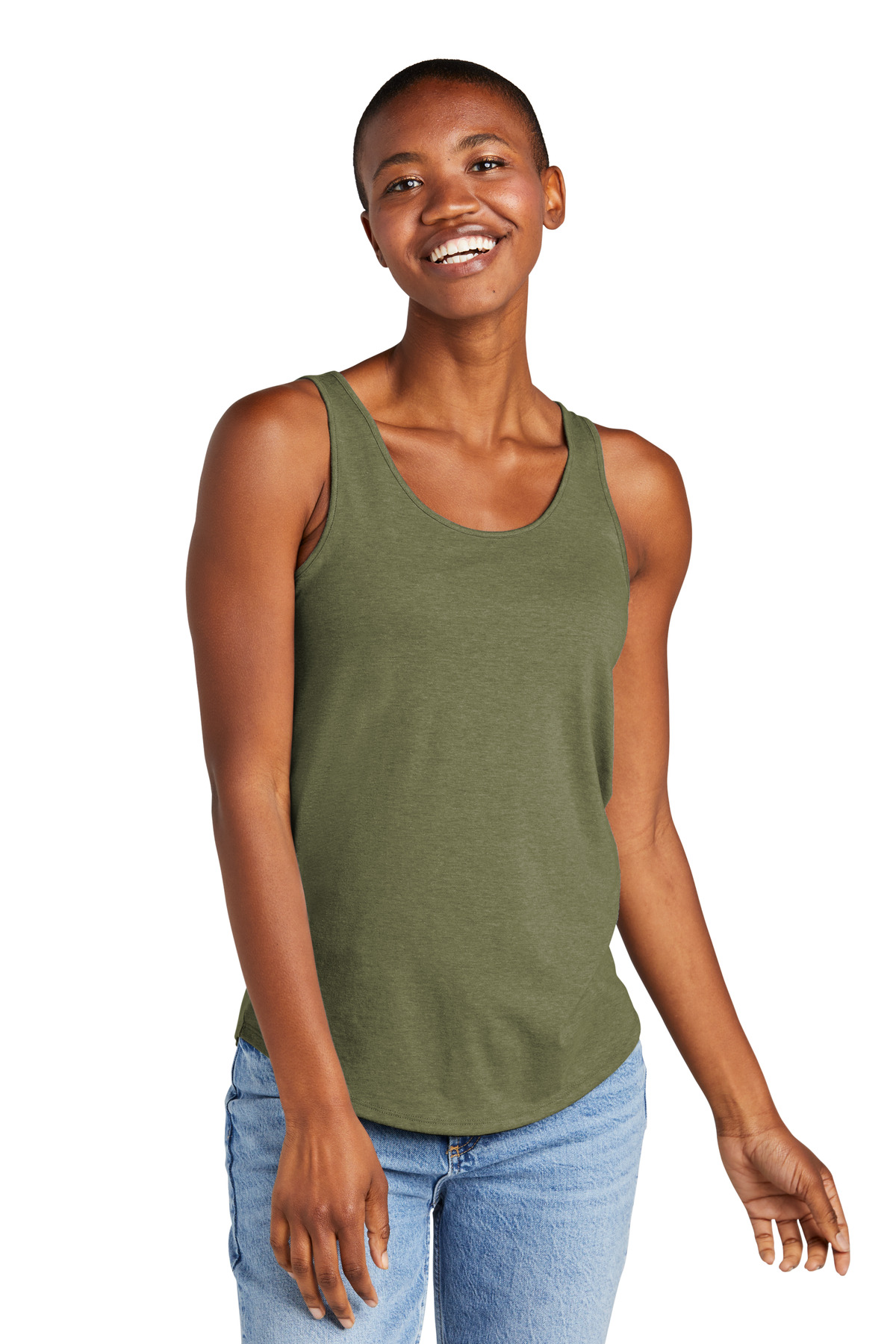 3 Pack Of District DT151 Women's Ring Spun Perfect Tri Relaxed Muscle Tank Top - Picture 8 of 11