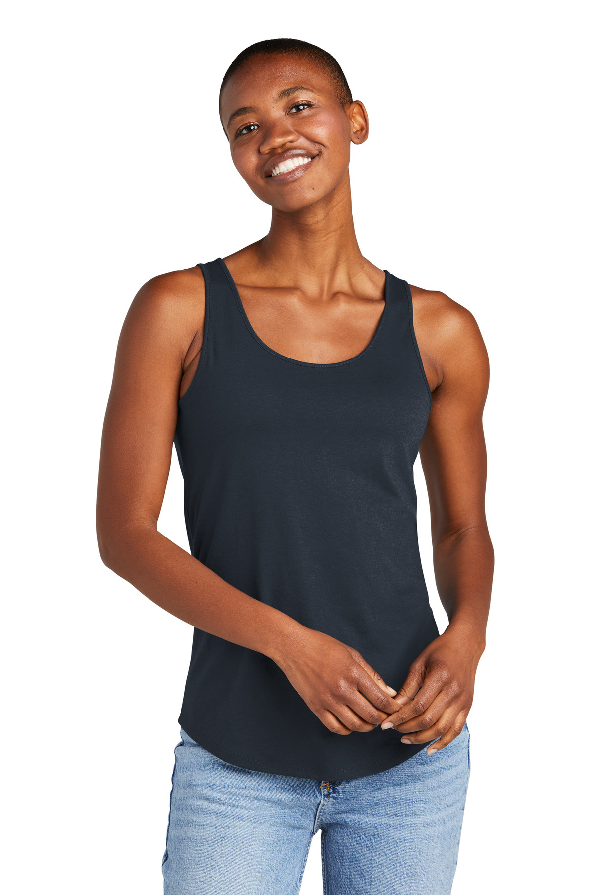 3 Pack Of District DT151 Women's Ring Spun Perfect Tri Relaxed Muscle Tank Top - Picture 9 of 11