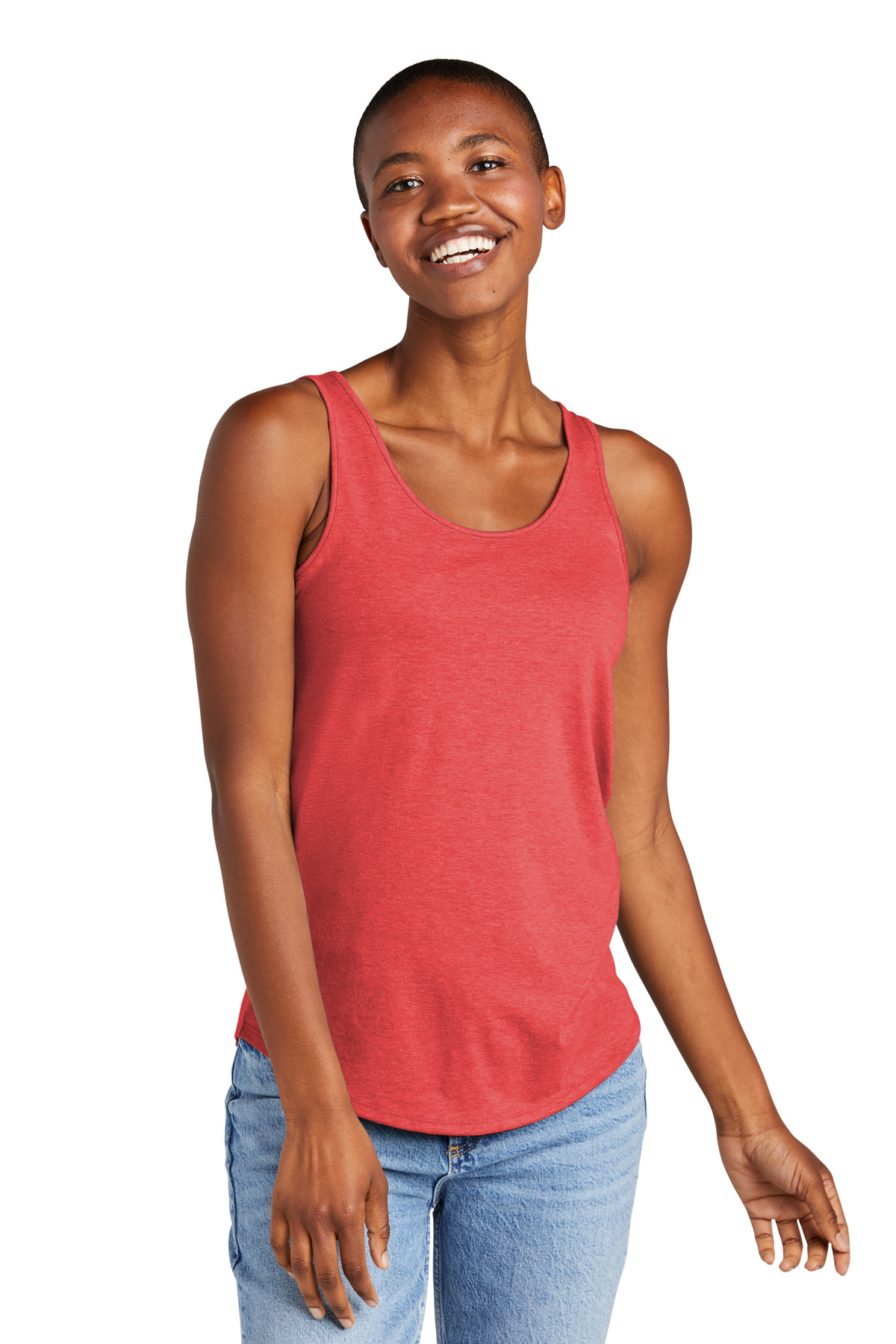 3 Pack Of District DT151 Women's Ring Spun Perfect Tri Relaxed Muscle Tank Top - Picture 10 of 11