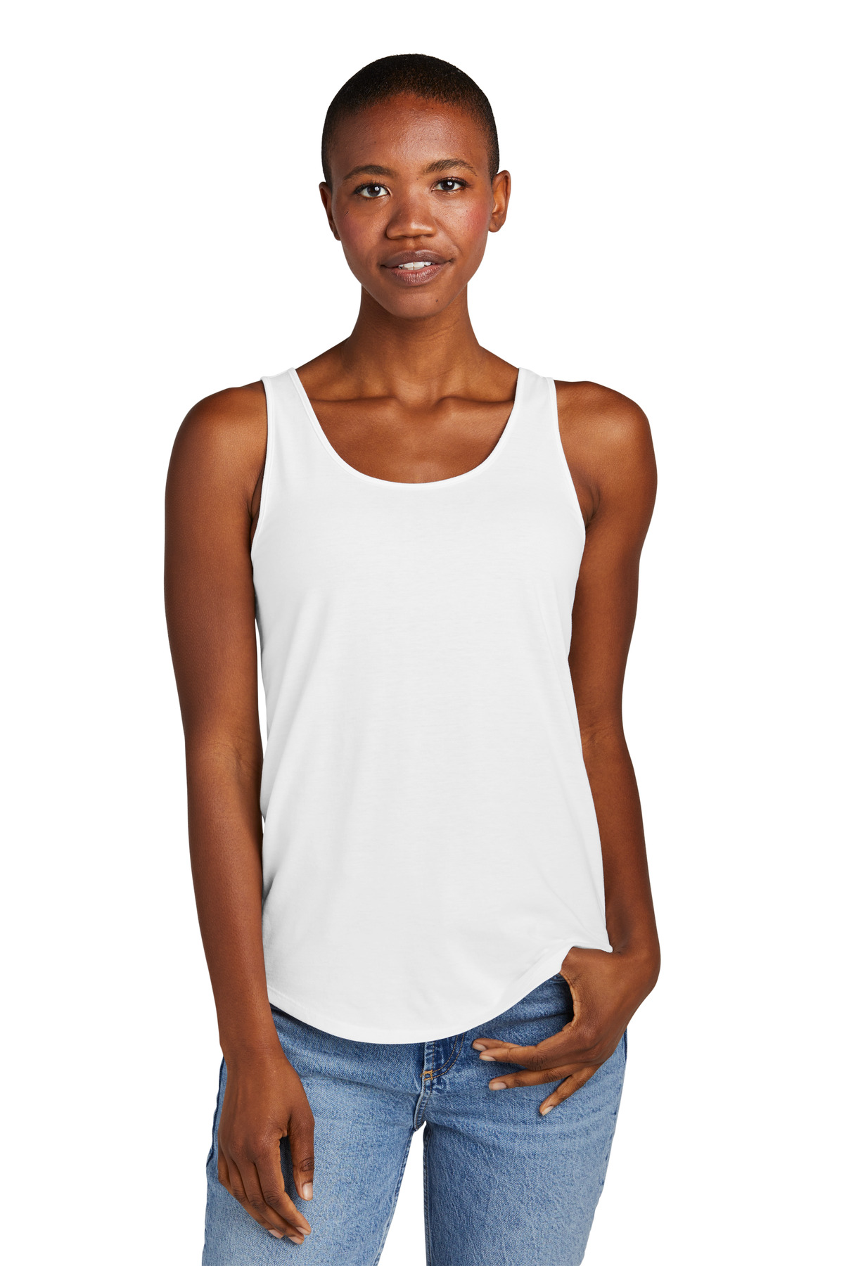 3 Pack Of District DT151 Women's Ring Spun Perfect Tri Relaxed Muscle Tank Top - Picture 11 of 11