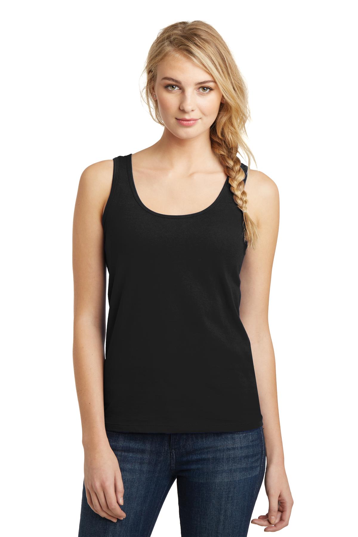 District DT5301 Women's Cotton Round Neck The Concert Tank Top - Pack Of 2