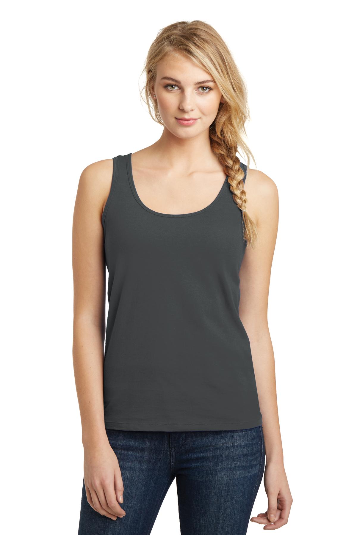 District DT5301 Women's Cotton Round Neck The Concert Tank Top - Pack Of 2