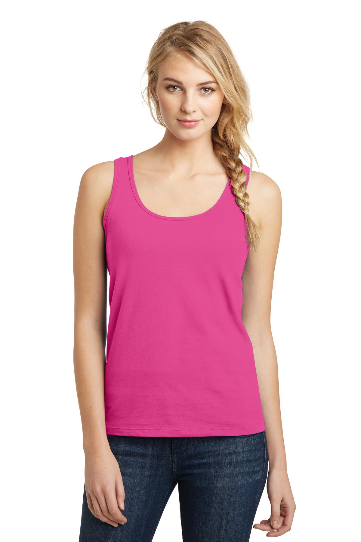 District DT5301 Women's Cotton Round Neck The Concert Tank Top - Pack Of 2