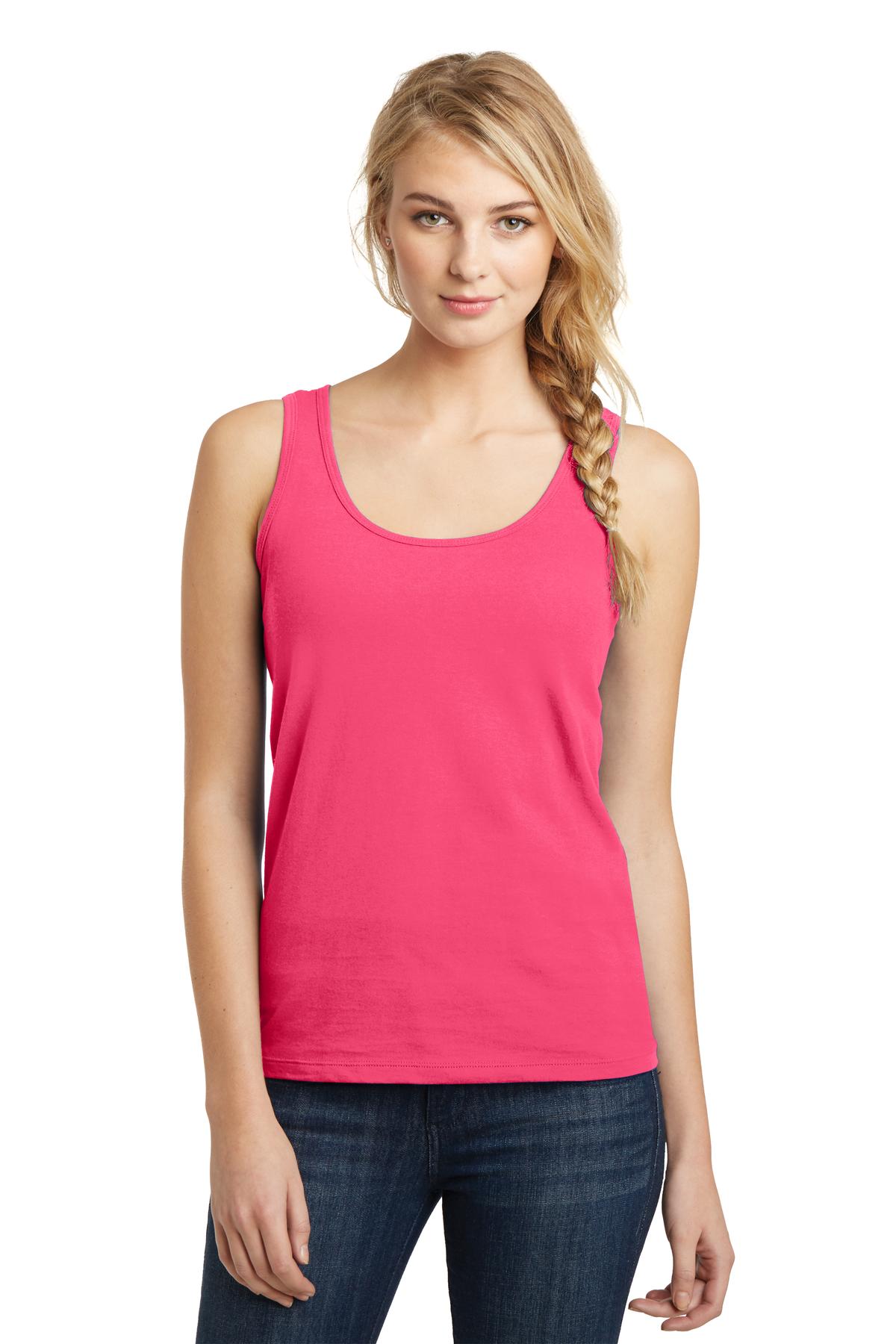 District DT5301 Women's Cotton Round Neck The Concert Tank Top - Pack Of 2