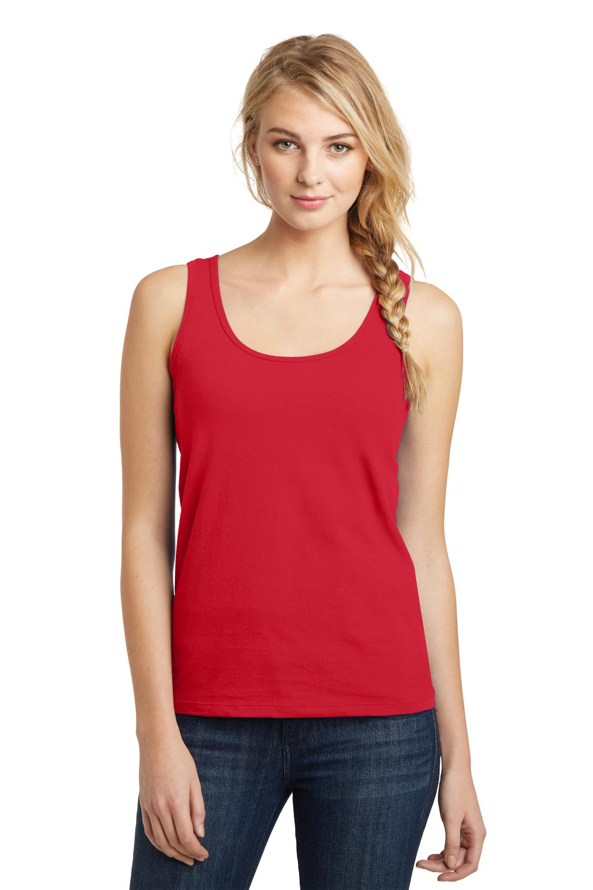 District DT5301 Women's Cotton Round Neck The Concert Tank Top - Pack Of 2