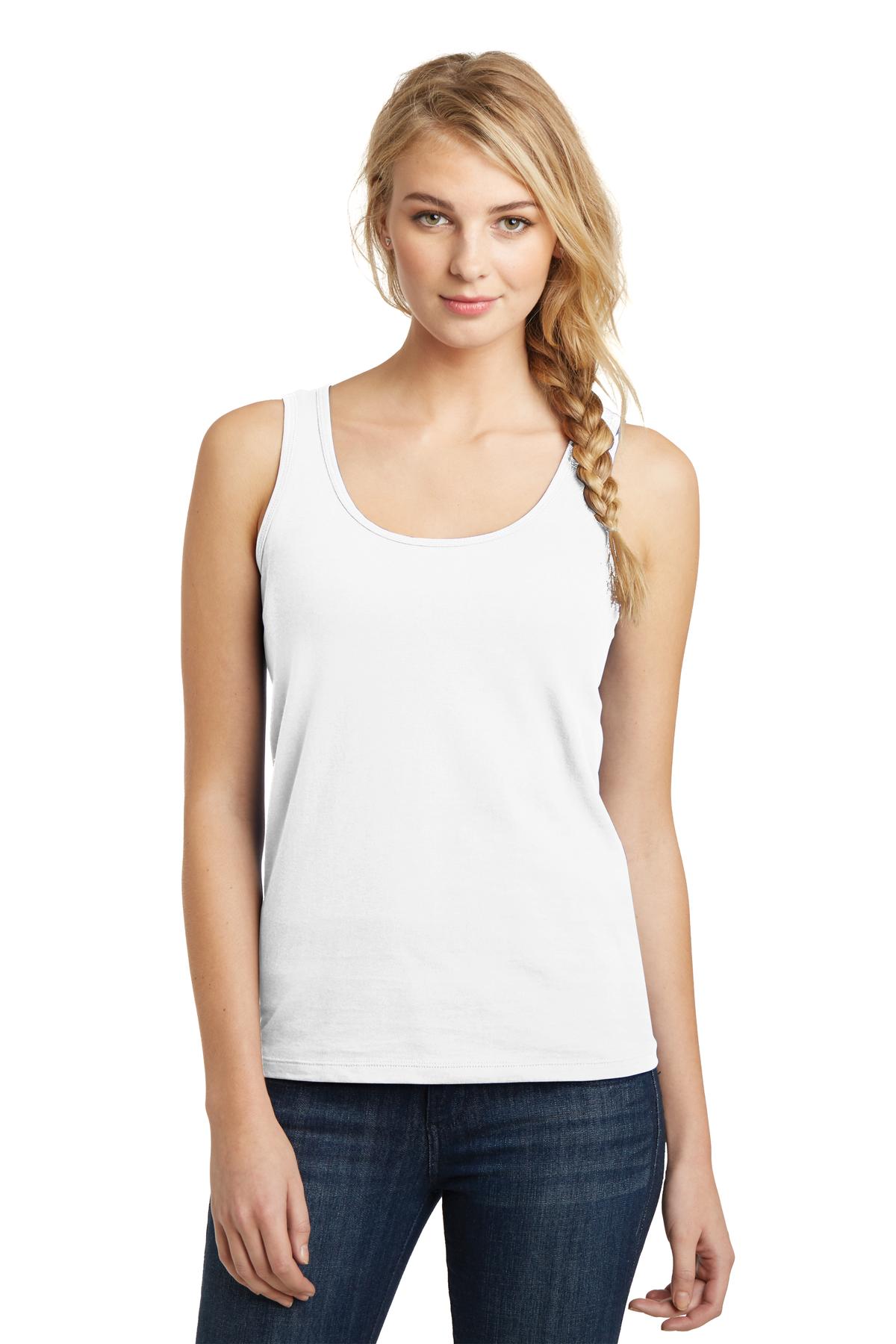 District DT5301 Women's Cotton Round Neck The Concert Tank Top - Pack Of 2