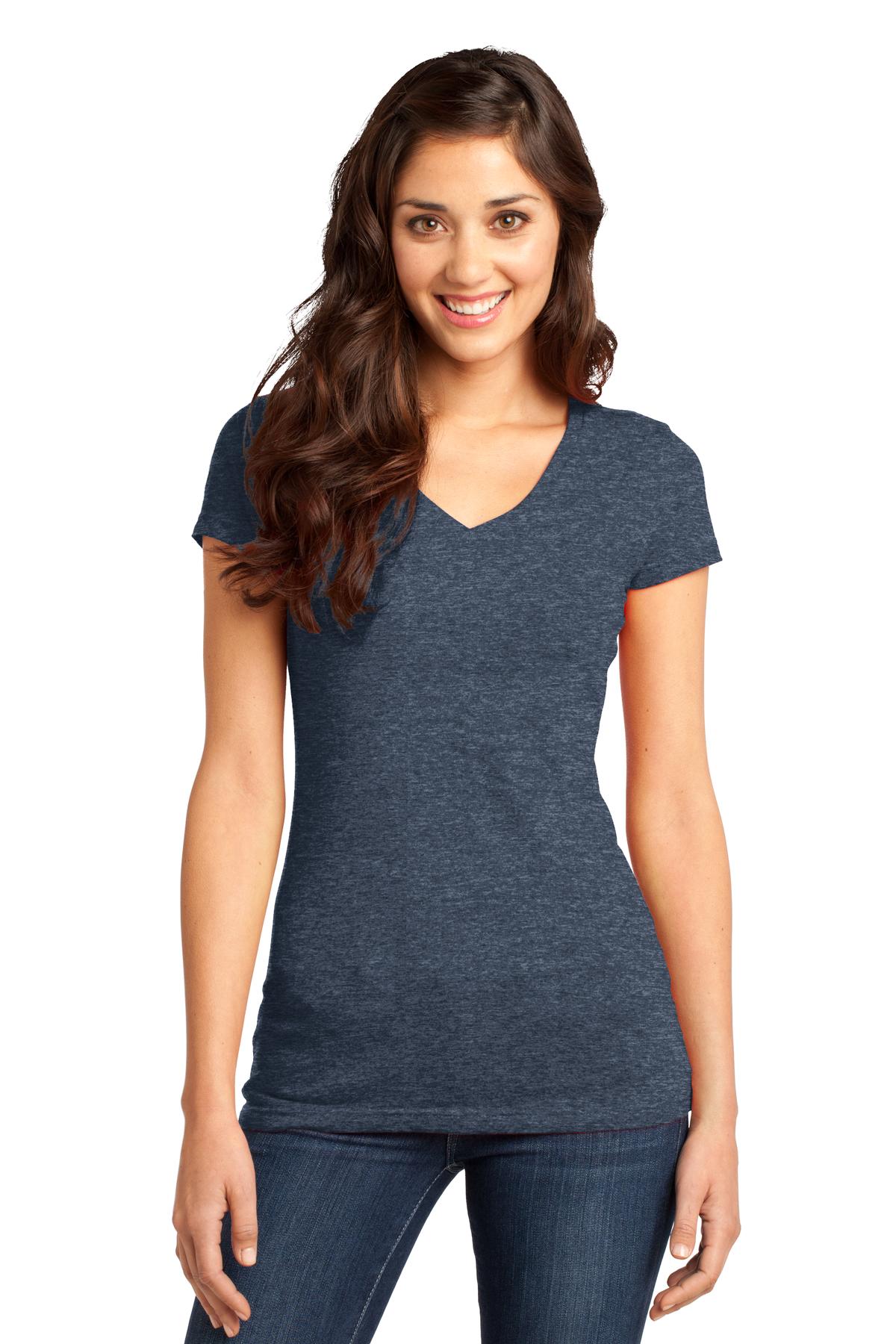 3 Pack Of District DT6501 Women's V-Neck Very Important Tee T-Shirt - Picture 7 of 19