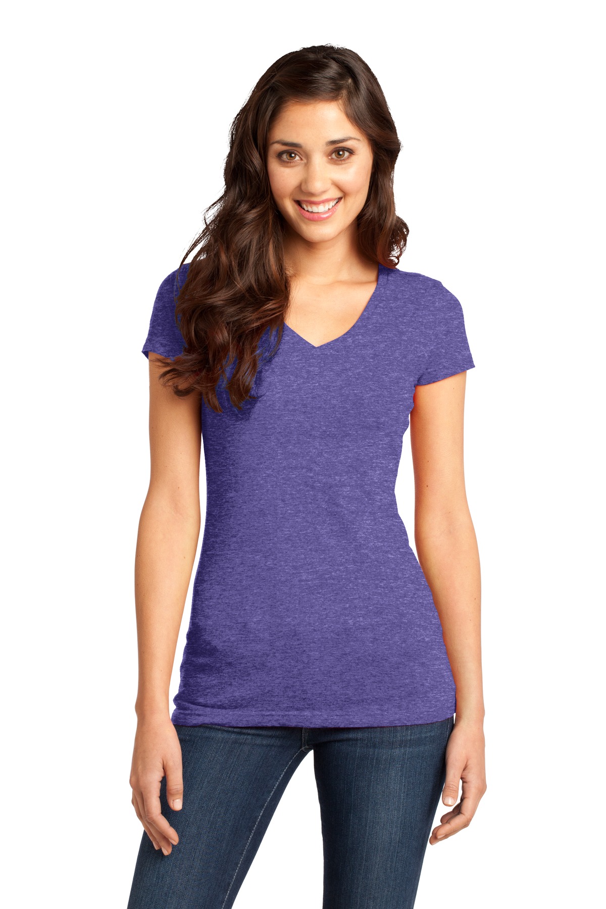 3 Pack Of District DT6501 Women's V-Neck Very Important Tee T-Shirt - Picture 8 of 19