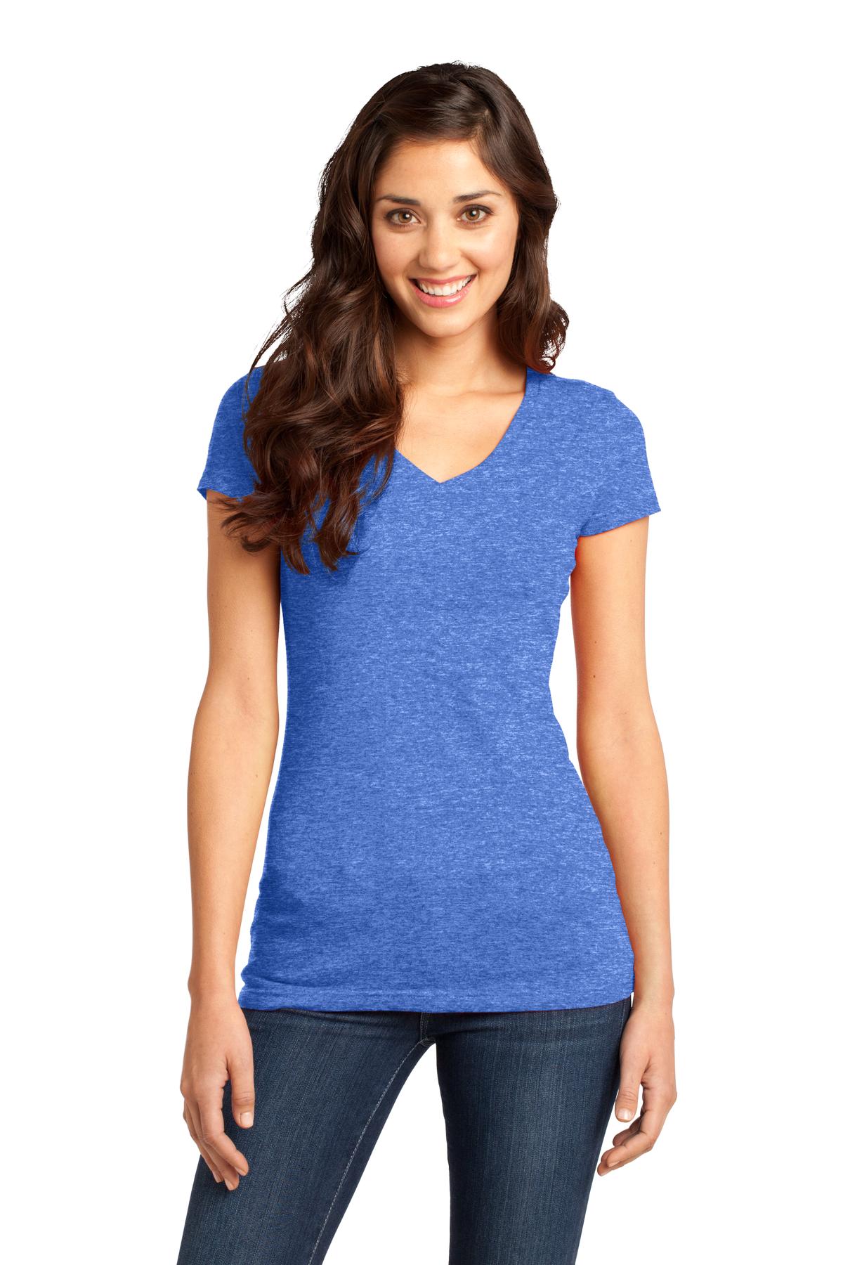 3 Pack Of District DT6501 Women's V-Neck Very Important Tee T-Shirt - Picture 10 of 19