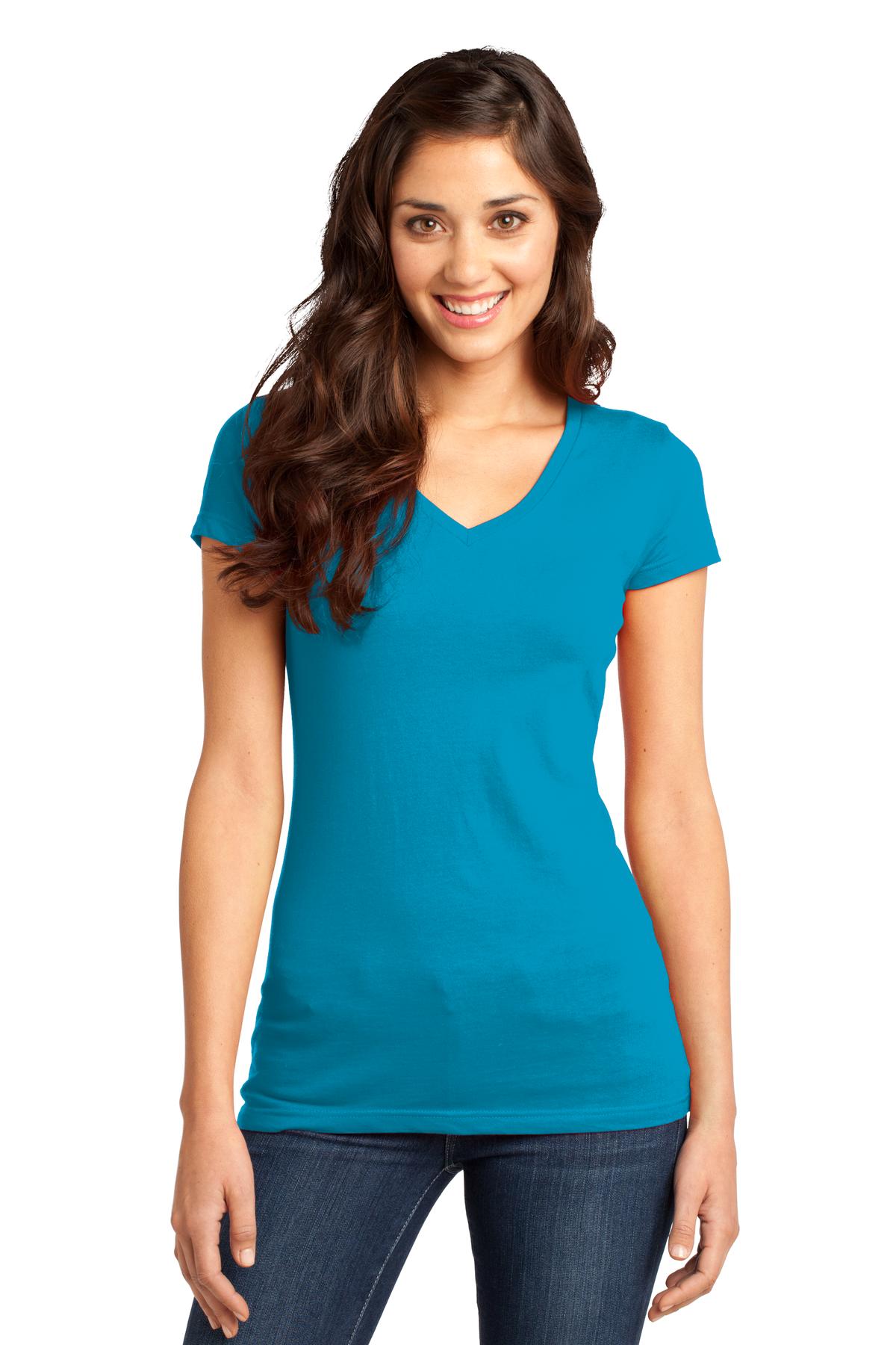 3 Pack Of District DT6501 Women's V-Neck Very Important Tee T-Shirt - Picture 12 of 19