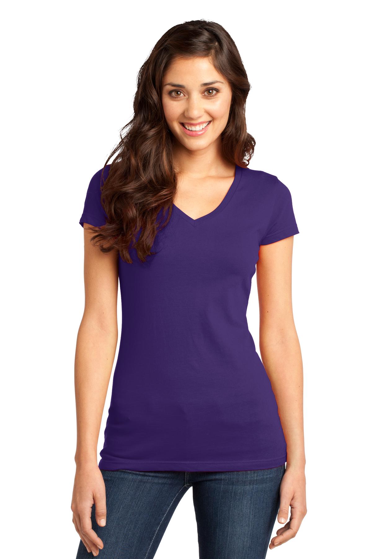 3 Pack Of District DT6501 Women's V-Neck Very Important Tee T-Shirt - Picture 16 of 19