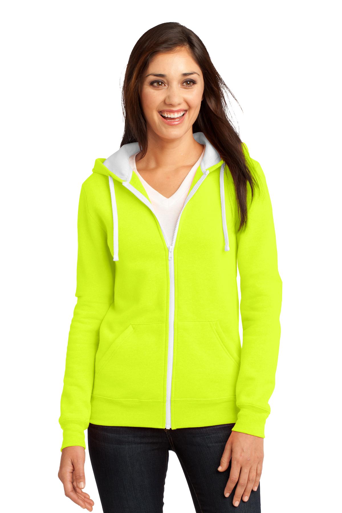 District DT801 Women's Juniors The Concert Fleece Full Zip Hoodie - Pack Of 2 - Picture 8 of 11