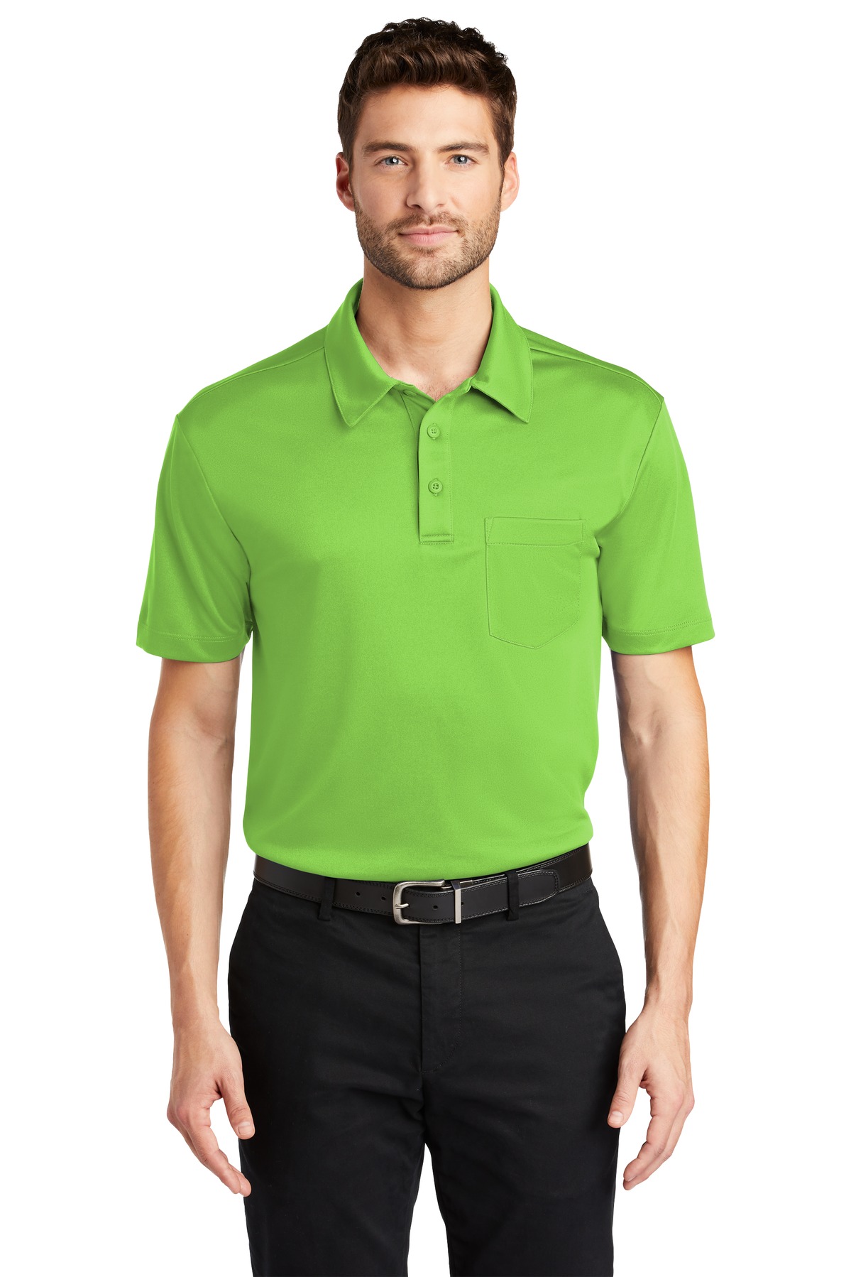 3 Pack Of Port Authority K540P Men's Poly Silk Touch Performance Pocket Polo - Picture 6 of 11