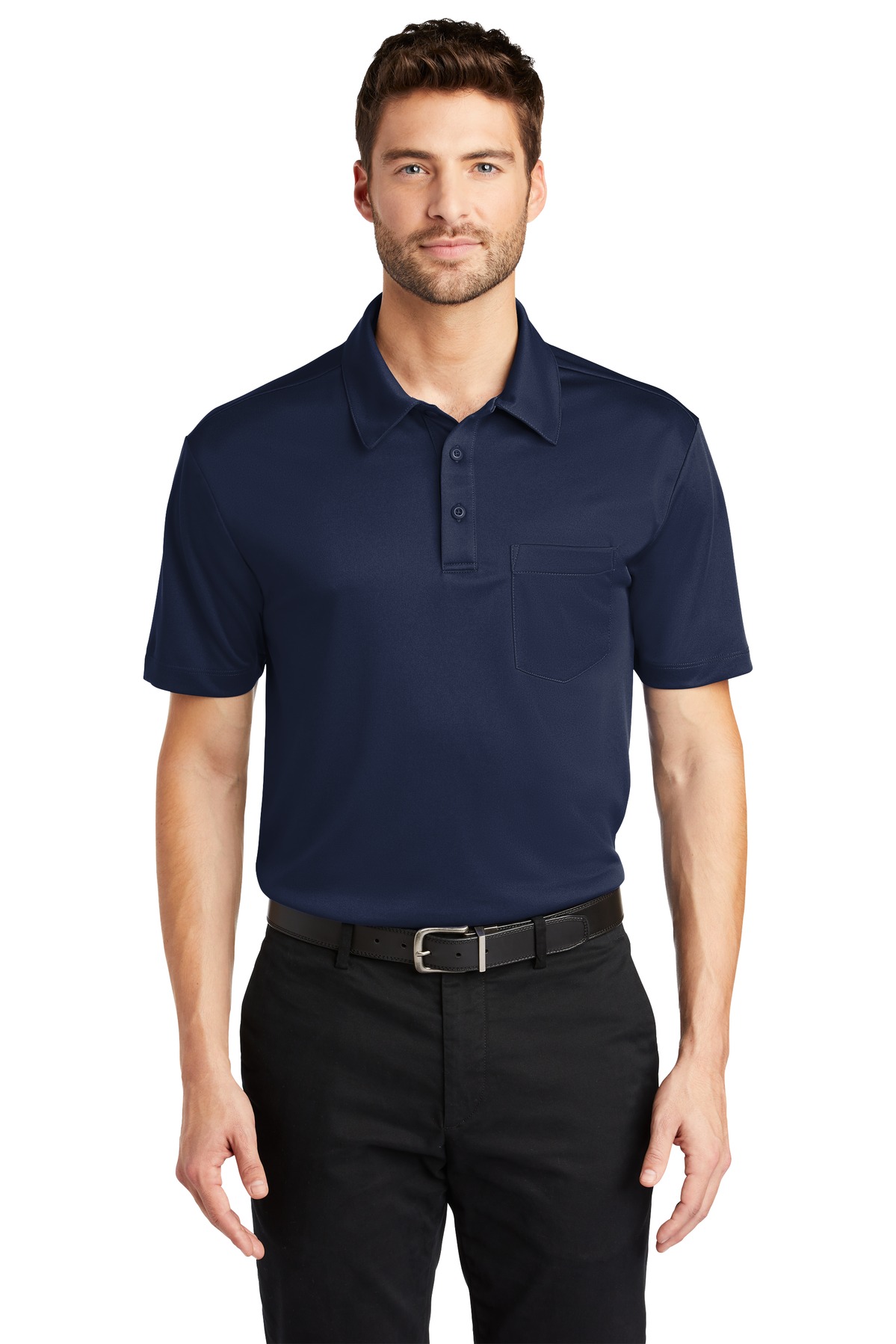 3 Pack Of Port Authority K540P Men's Poly Silk Touch Performance Pocket Polo - Picture 7 of 11