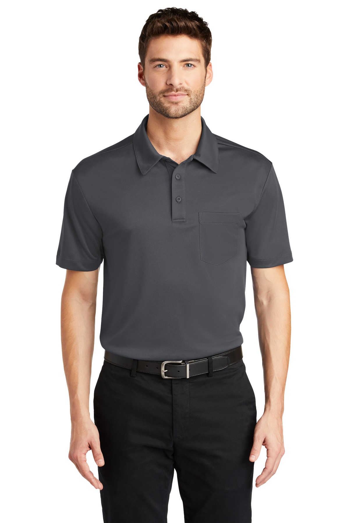 3 Pack Of Port Authority K540P Men's Poly Silk Touch Performance Pocket Polo - Picture 10 of 11