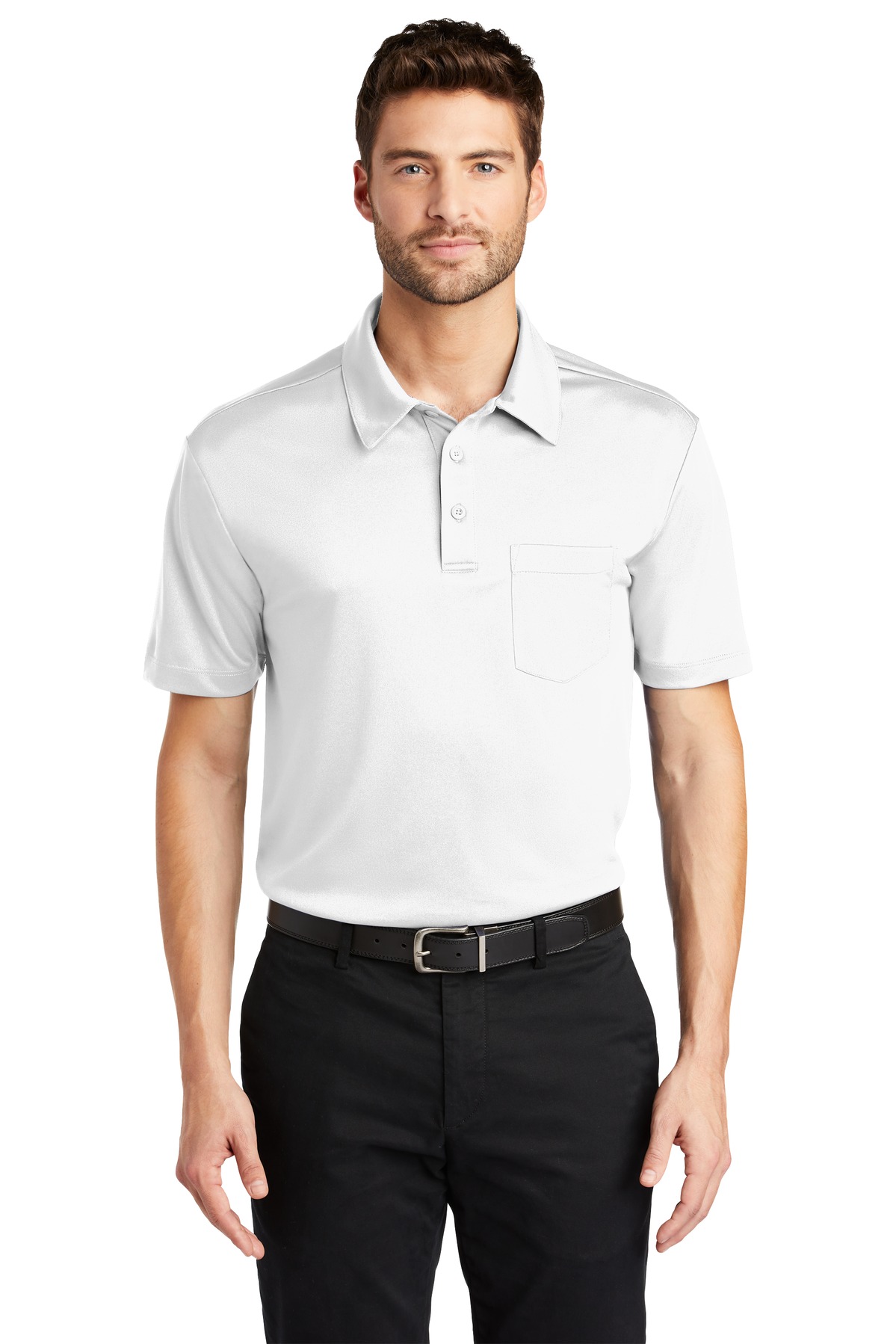 3 Pack Of Port Authority K540P Men's Poly Silk Touch Performance Pocket Polo - Picture 11 of 11