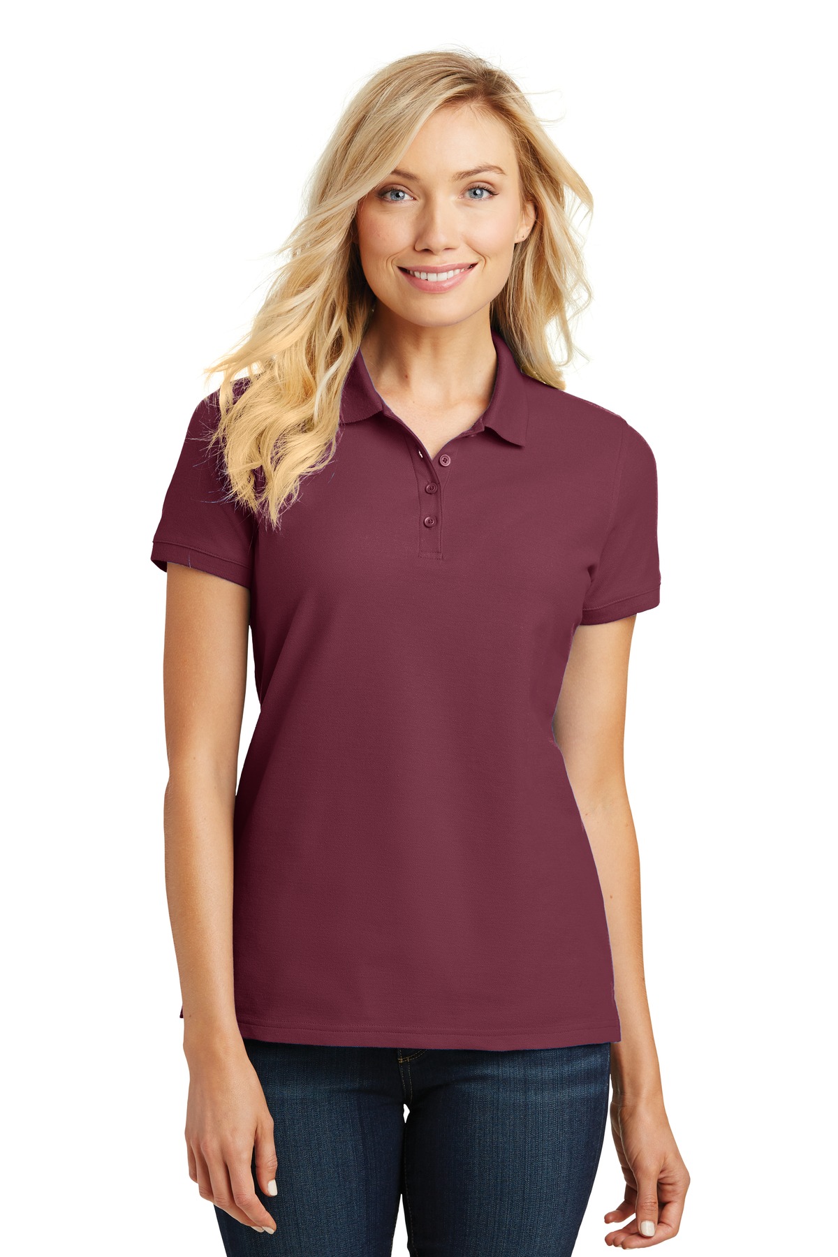 Port Authority L100 Women's Cotton/Poly Core Classic Pique Polo - Pack Of 2 - Picture 3 of 17