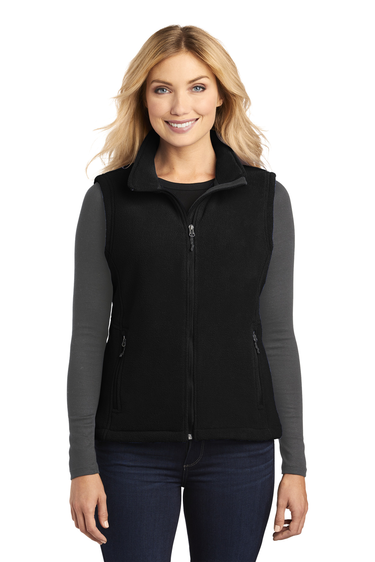 3 Pack Of Port Authority L219 Women's 100% Poly Super Soft Value Fleece Vest - Picture 2 of 7