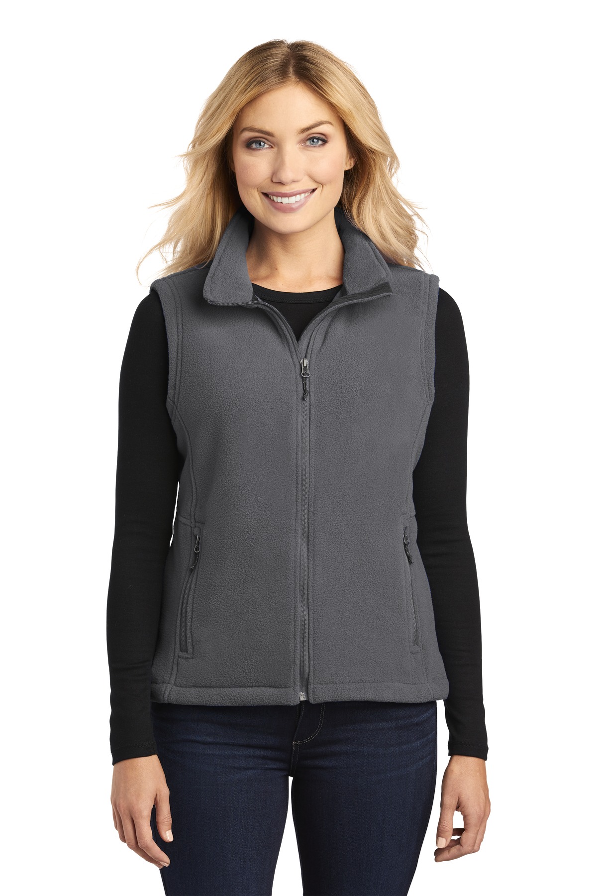 3 Pack Of Port Authority L219 Women's 100% Poly Super Soft Value Fleece Vest - Picture 3 of 7