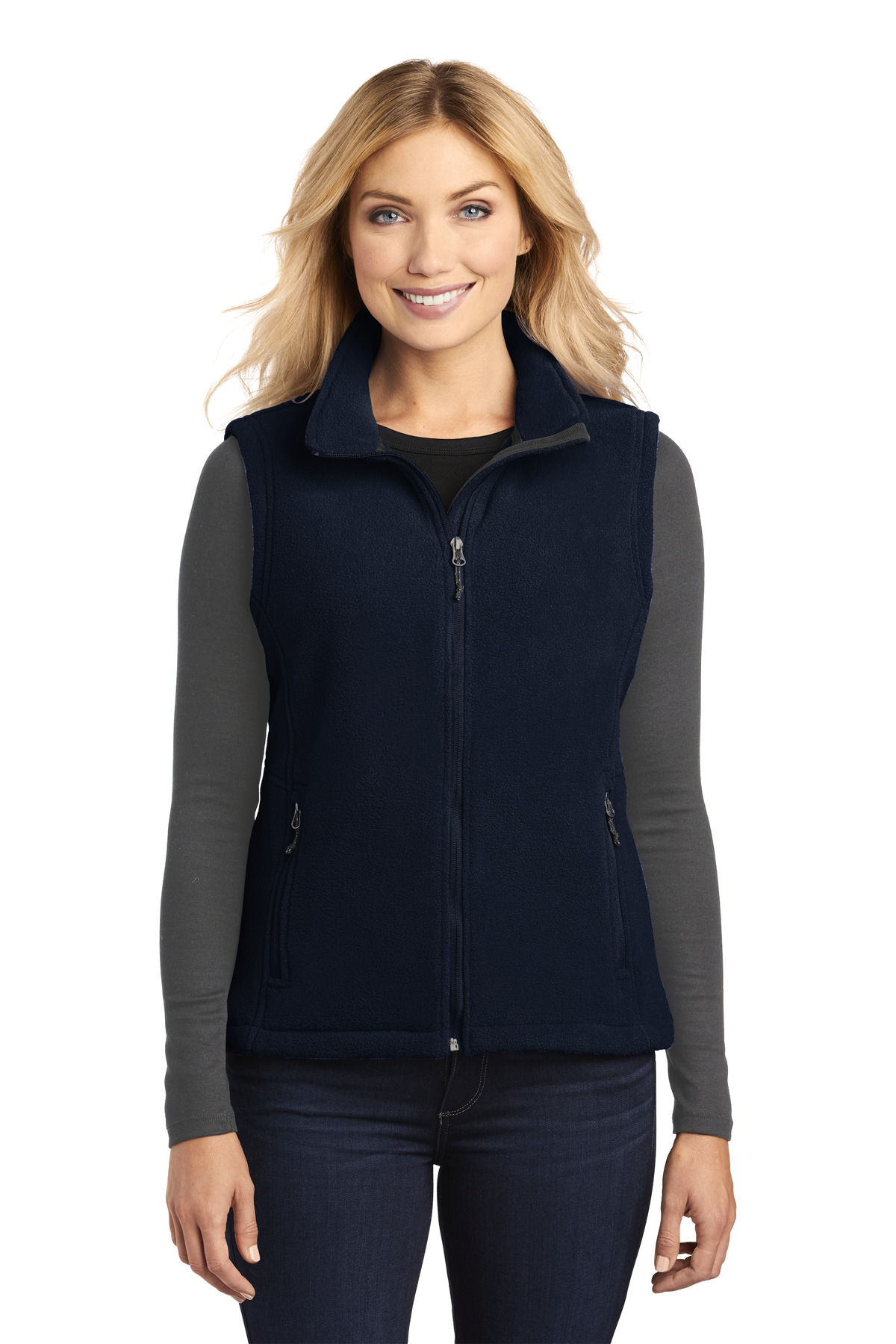 3 Pack Of Port Authority L219 Women's 100% Poly Super Soft Value Fleece Vest - Picture 4 of 7