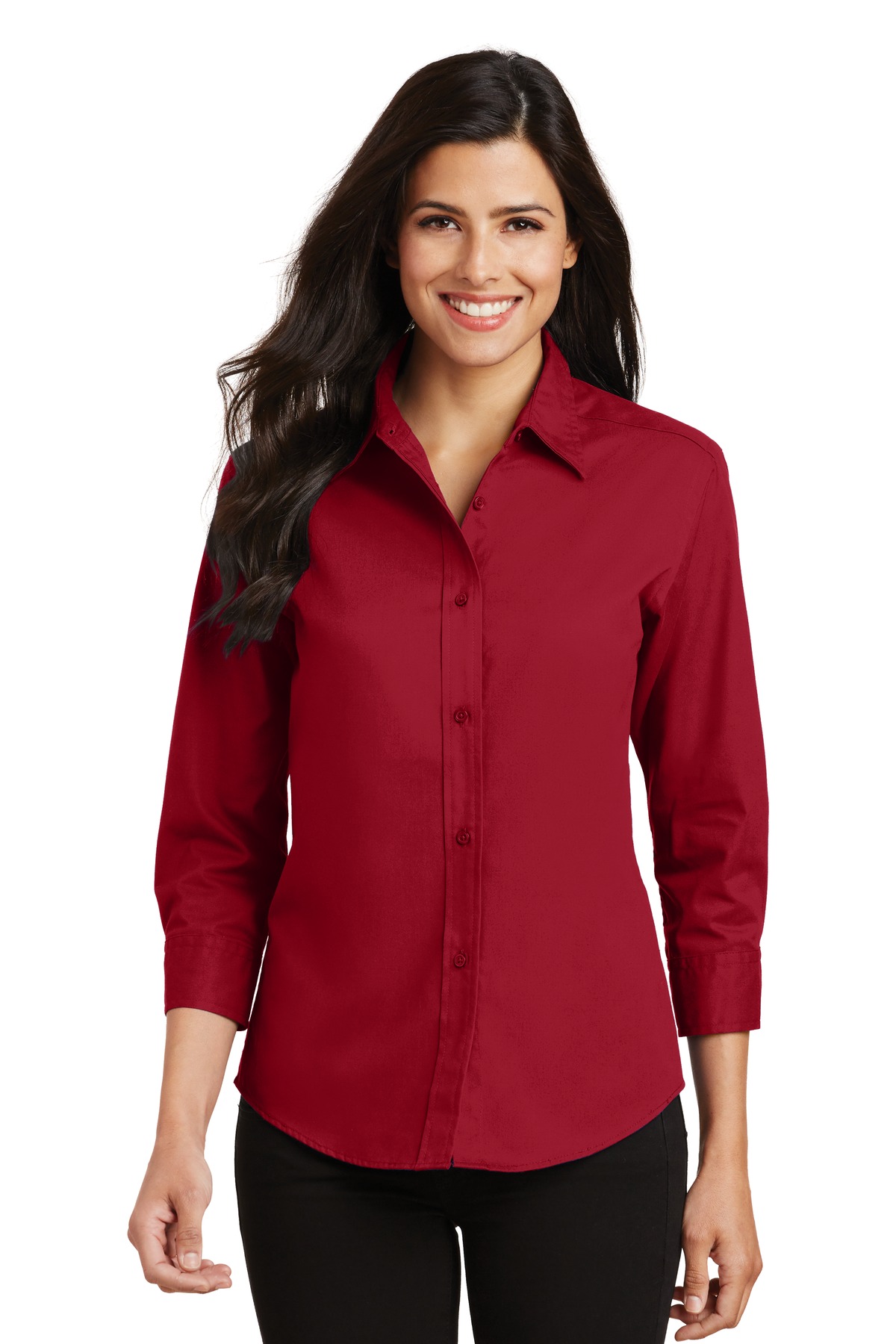 Port Authority L612 Women's Traditional 3/4-Sleeve Easy Care Shirt - Pack Of 2 - Picture 7 of 9
