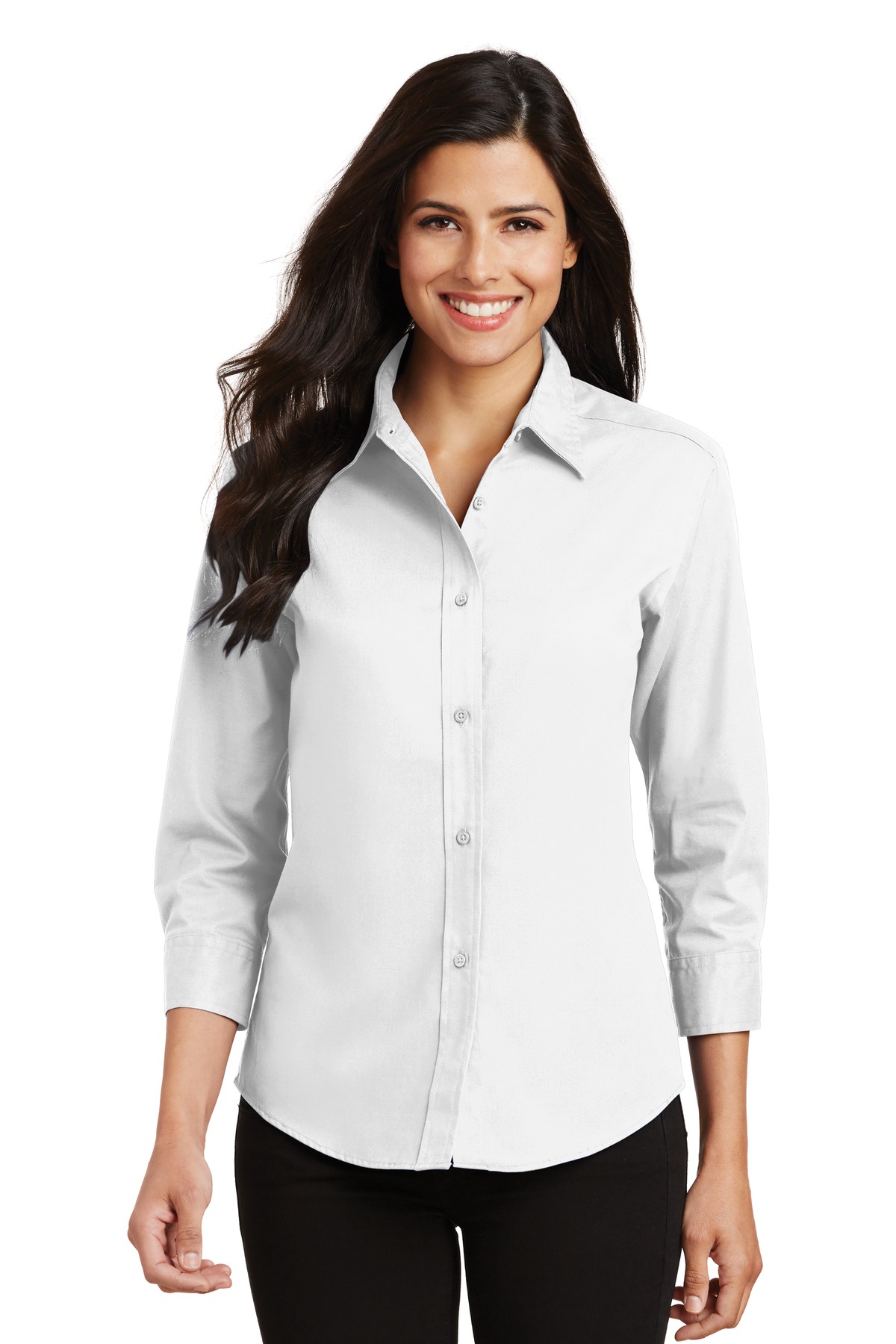 Port Authority L612 Women's Traditional 3/4-Sleeve Easy Care Shirt - Pack Of 2 - Picture 9 of 9