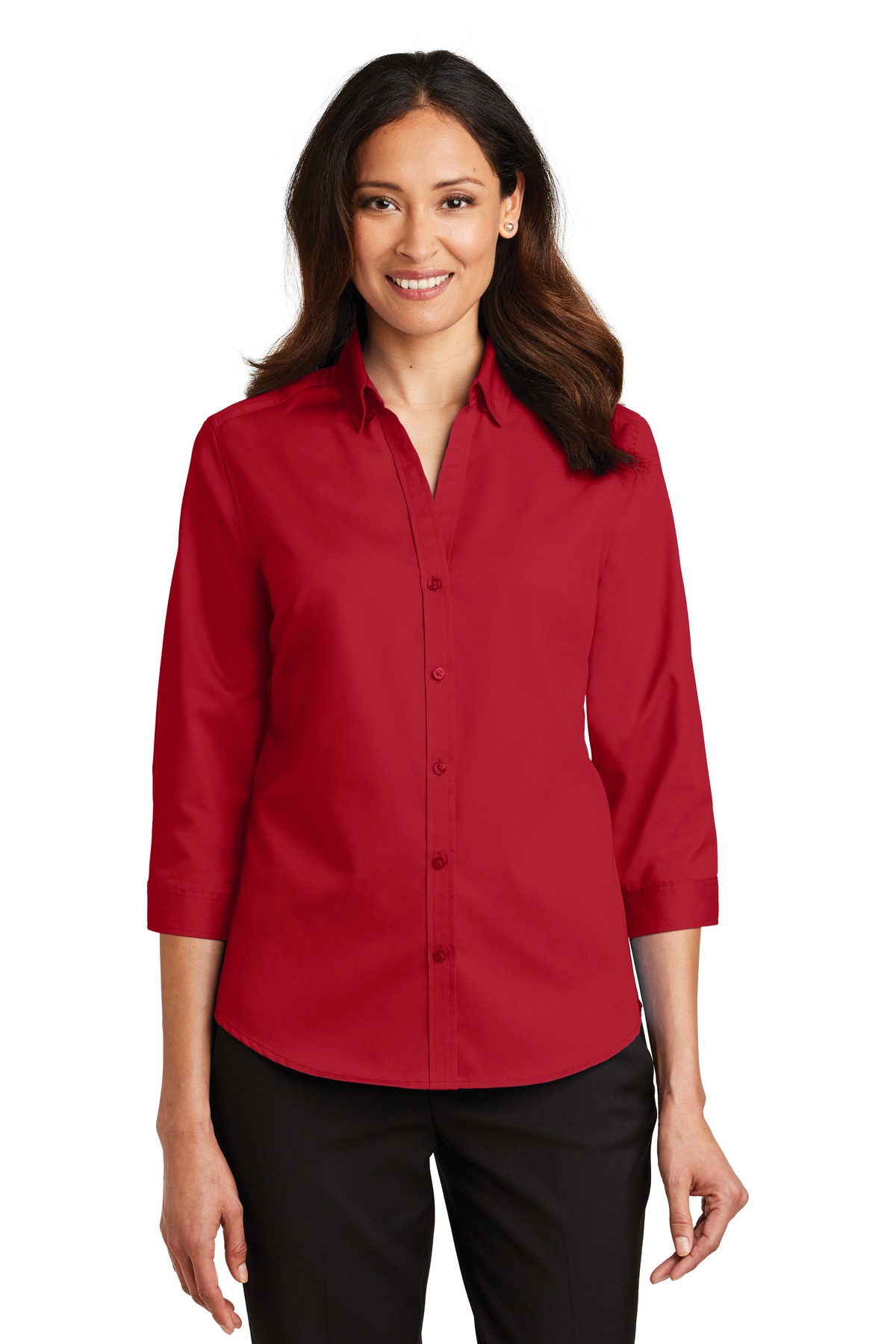Port Authority L665 Women's 3/4-Sleeve SuperPro Twill Shirt - Pack Of 2 - Picture 5 of 10
