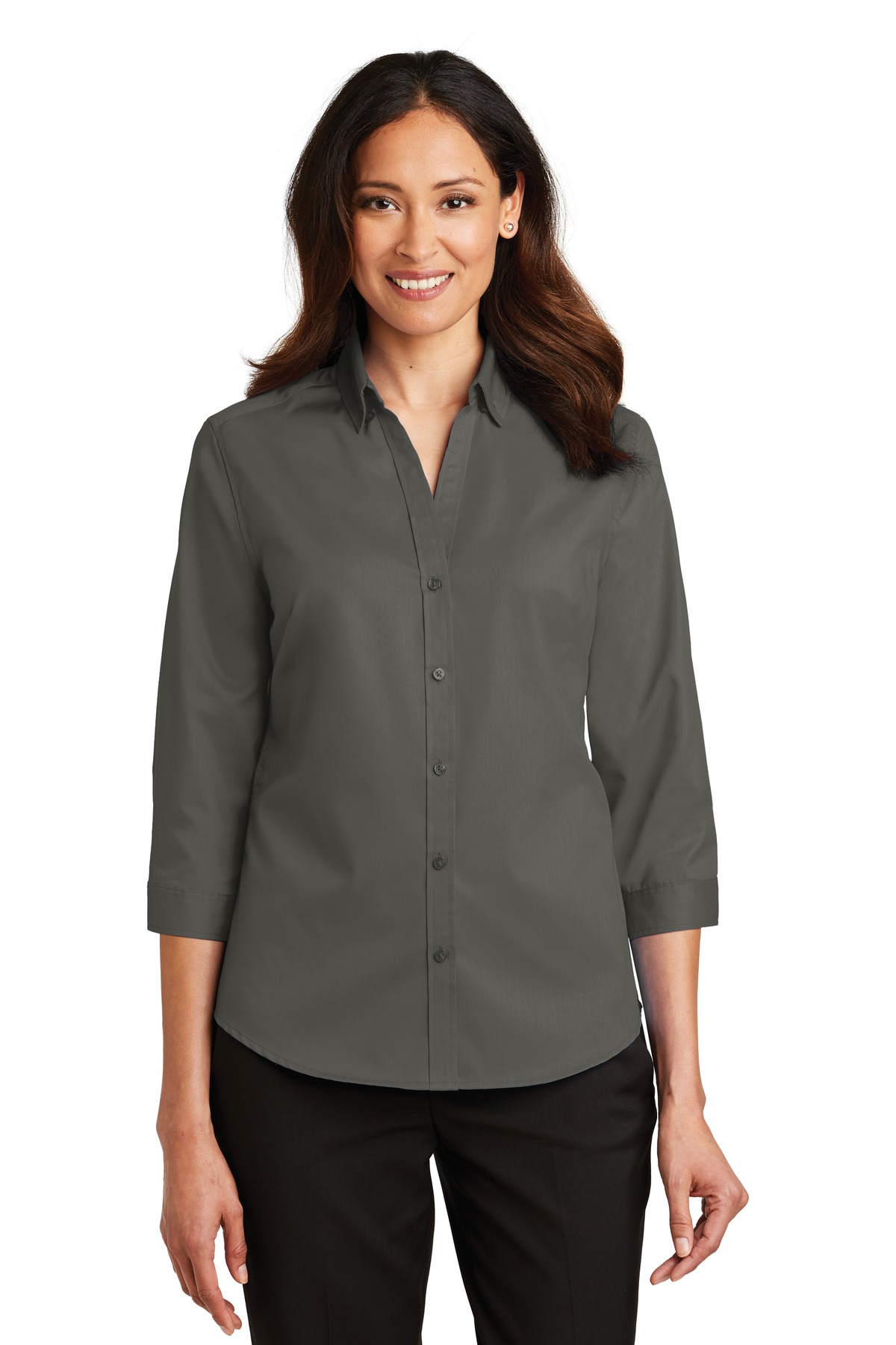 Port Authority L665 Women's 3/4-Sleeve SuperPro Twill Shirt - Pack Of 2 - Picture 6 of 10