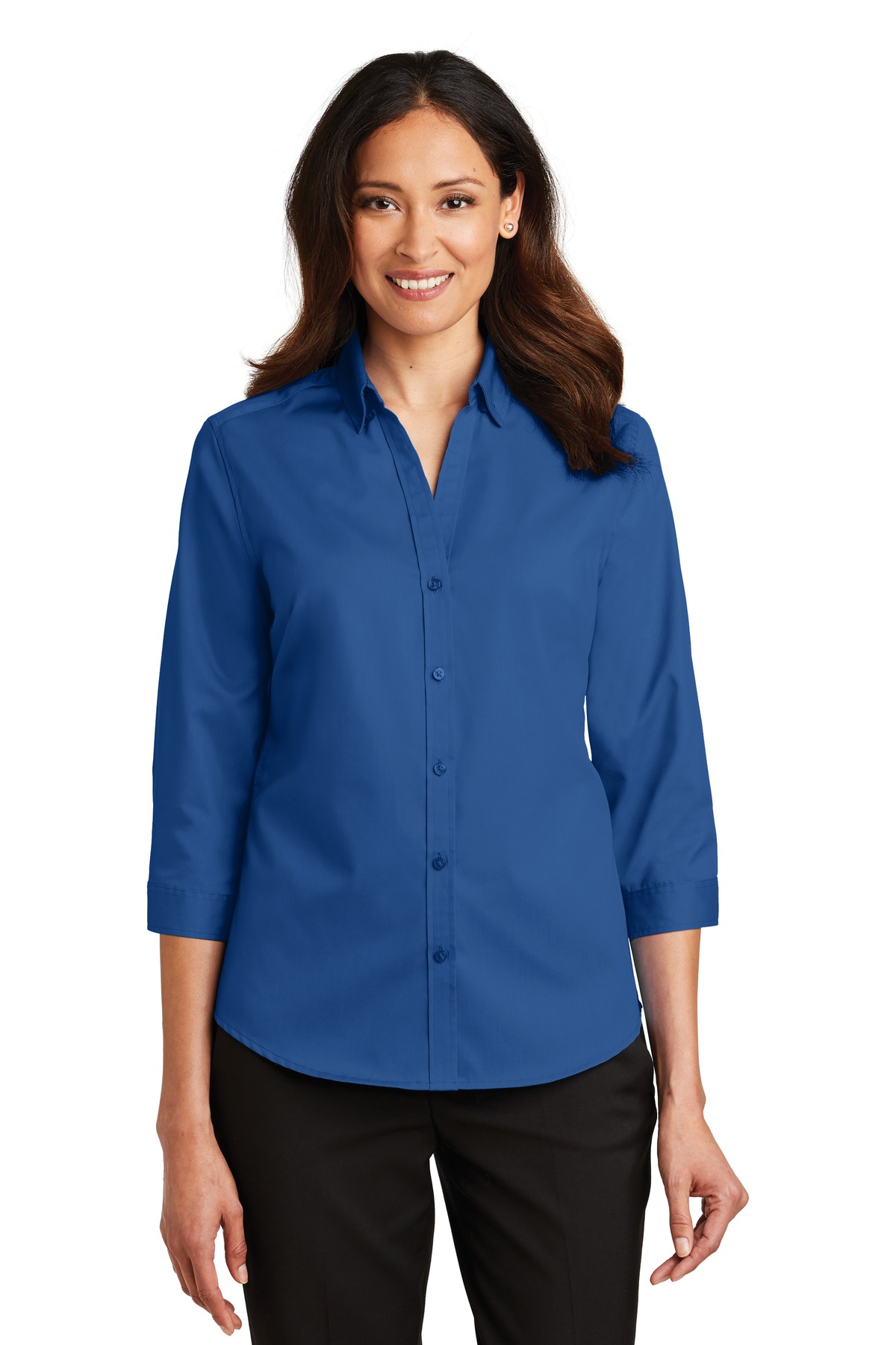 Port Authority L665 Women's 3/4-Sleeve SuperPro Twill Shirt - Pack Of 2 - Picture 7 of 10