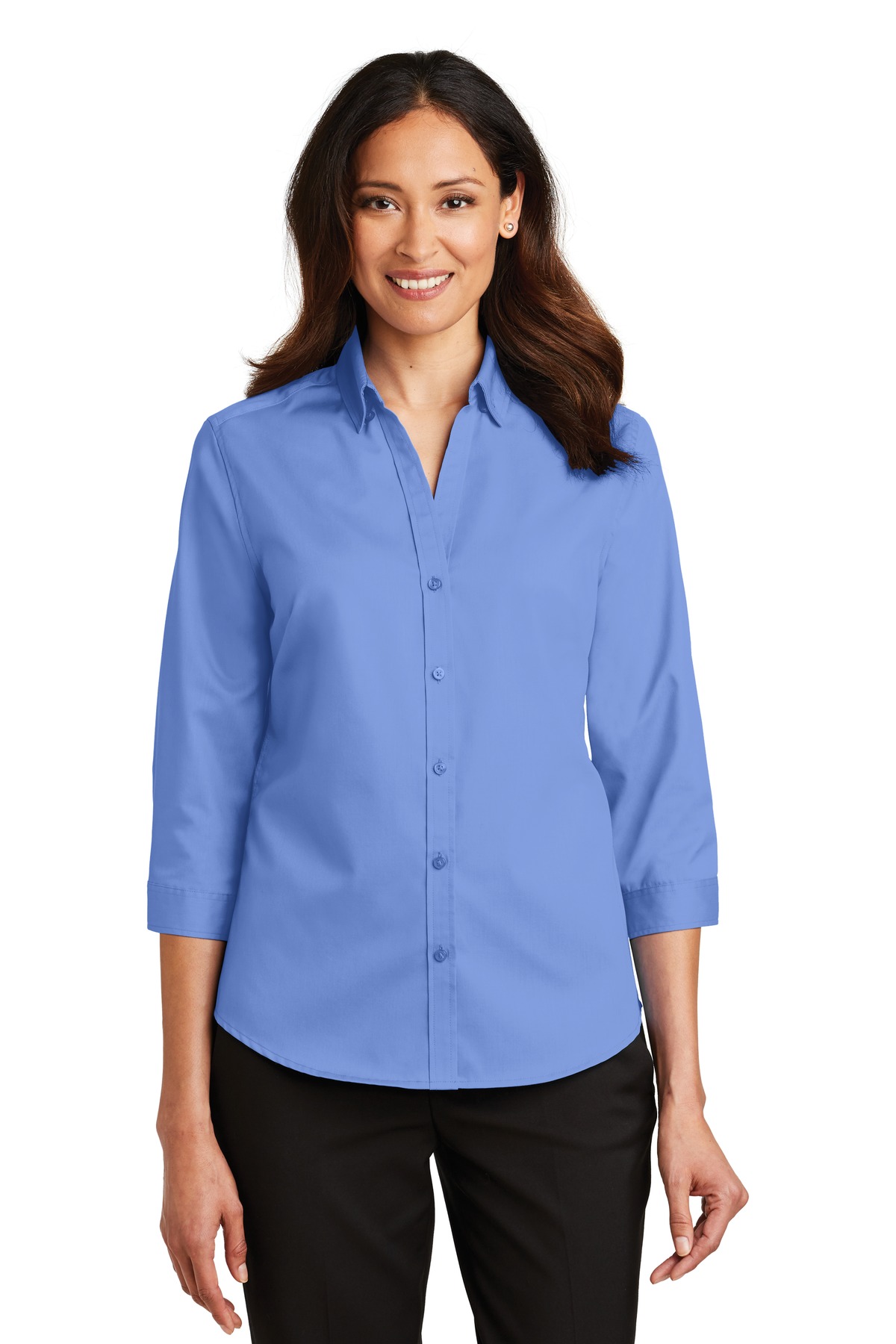 Port Authority L665 Women's 3/4-Sleeve SuperPro Twill Shirt - Pack Of 2 - Picture 9 of 10